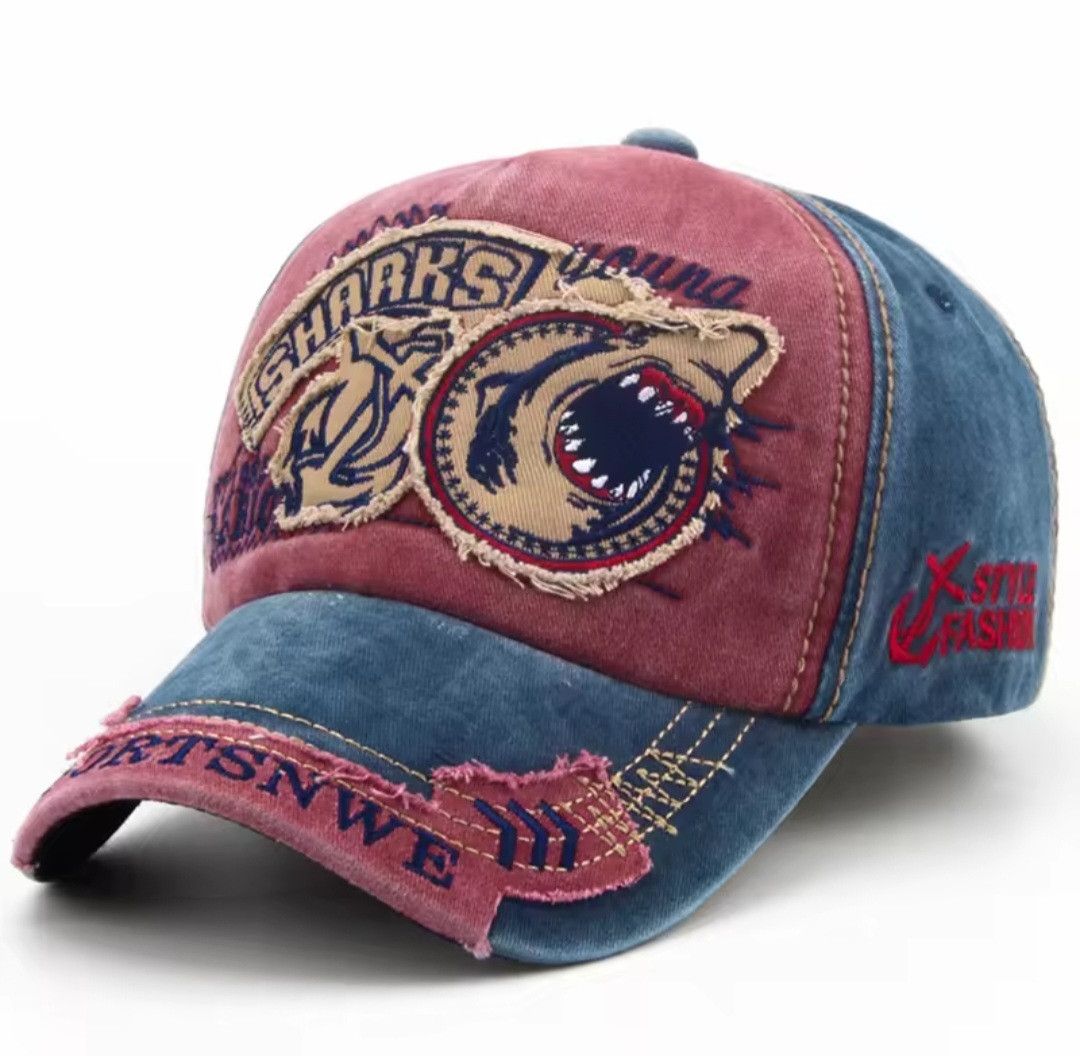 Other Custom Burgundy Shark Trucker Hat Size ONE SIZE - 1 Preview