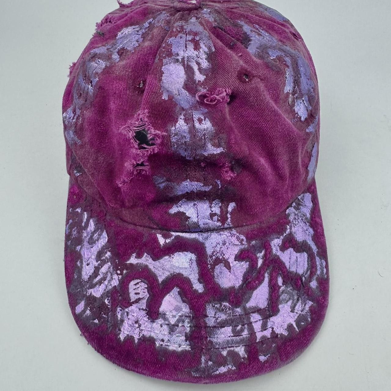 Other ASTROBOI* 'Mars' Red & Lavender Distressed Grunge Hat Size ONE SIZE - 1 Thumbnail