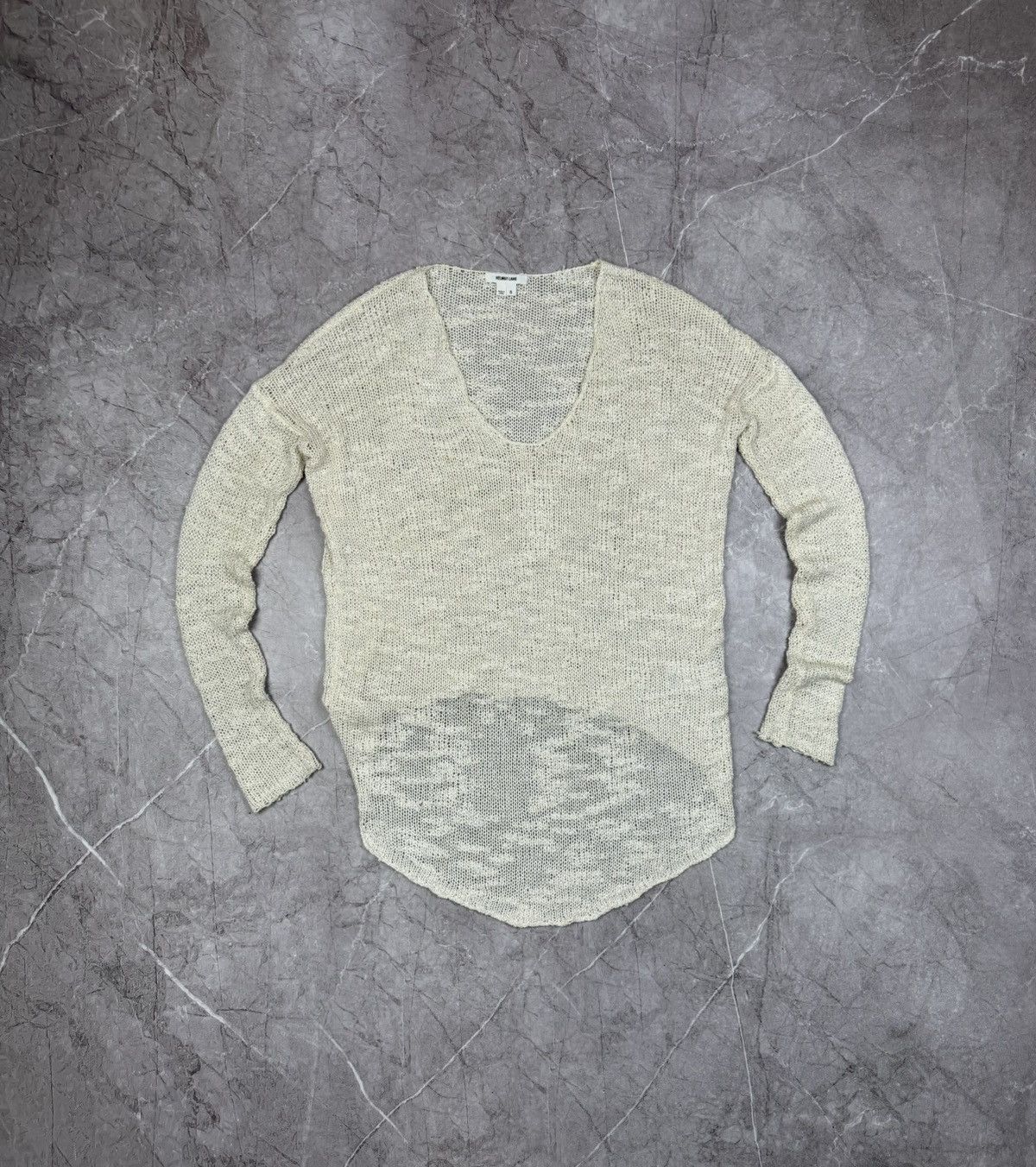 Helmut Lang RARE HELMUT LANG GOLD MESH SWEATER TOP Size S / US 4 / IT 40 - 1 Thumbnail