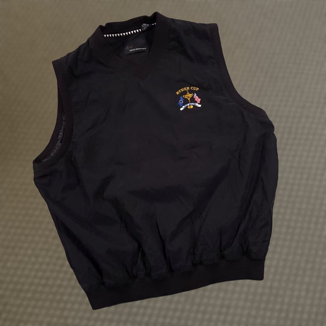Vintage VINTAGE Greg Norman Ryder Cup The Belfry Golf Vest Mens Large Black Pullover Size US L / EU 52-54 / 3 - 1 Thumbnail