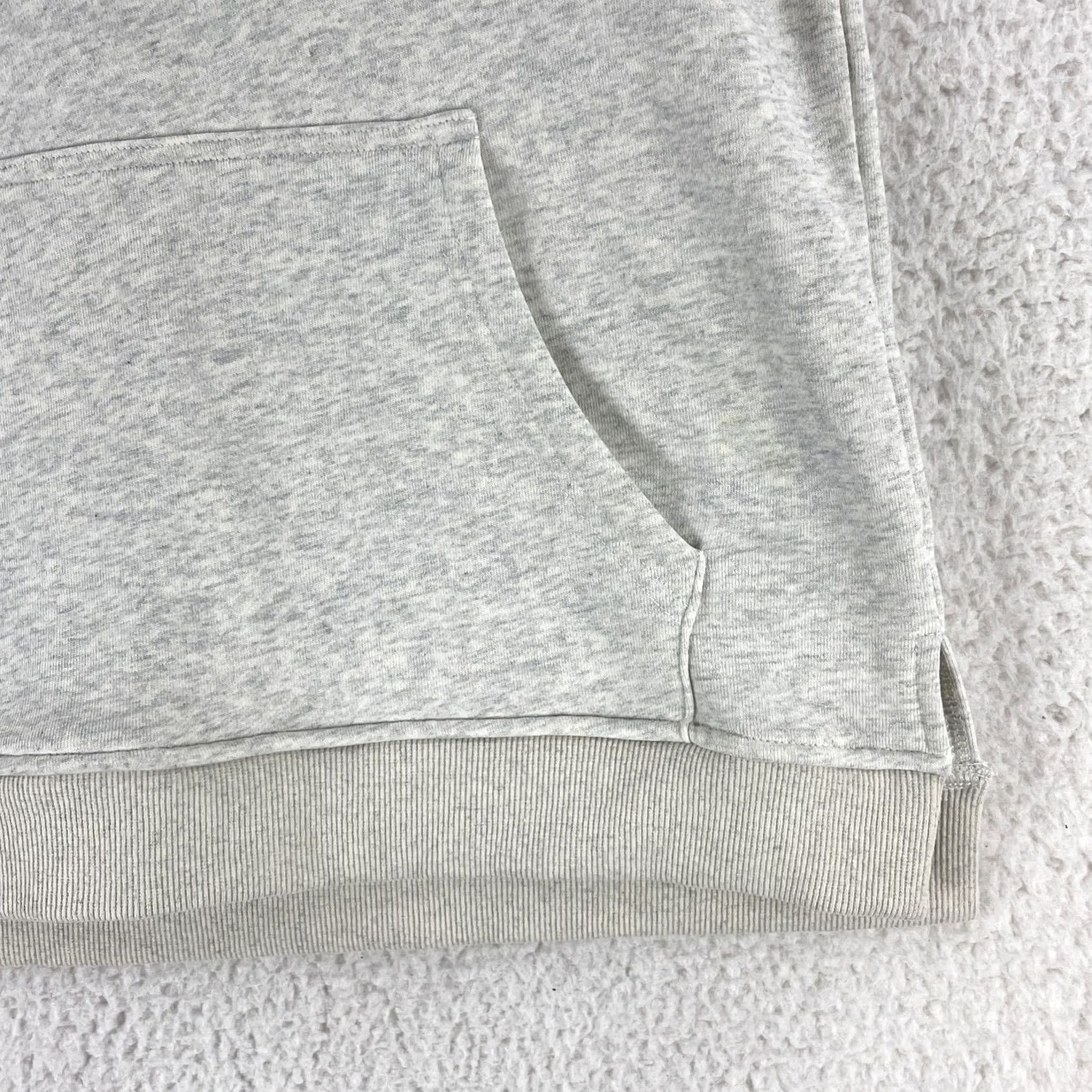 Skin Kin Pullover Sweatshirt Unisex Adults M Gray Heathered 100% Cotton Sleeveless Hooded Lined Pockets Casual Modern Knit Winter Spring Summer Fall Size M / US 6-8 / IT 42-44 - 6 Thumbnail