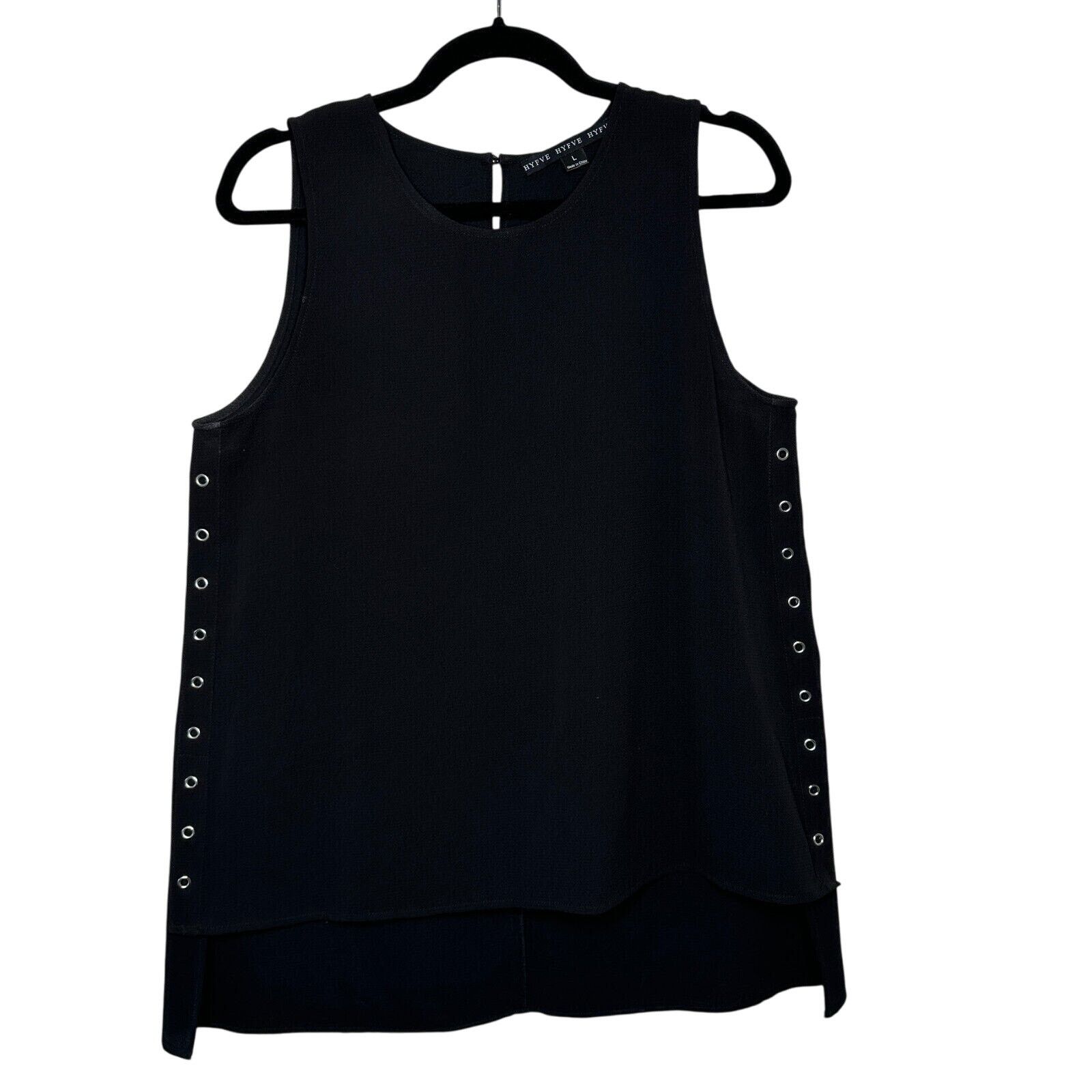 Other HYFVE Black Silver Grommet Sleeveless Hi Low Tunic Tank Size L / US 10 / IT 46 - 1 Thumbnail