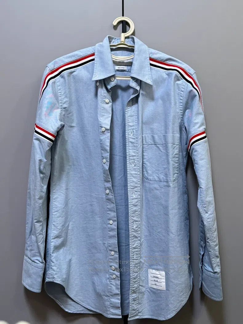 Thom Browne Thom Browne Blue Oxford cloth shirt Size US M / EU 48-50 / 2 - 2 Thumbnail