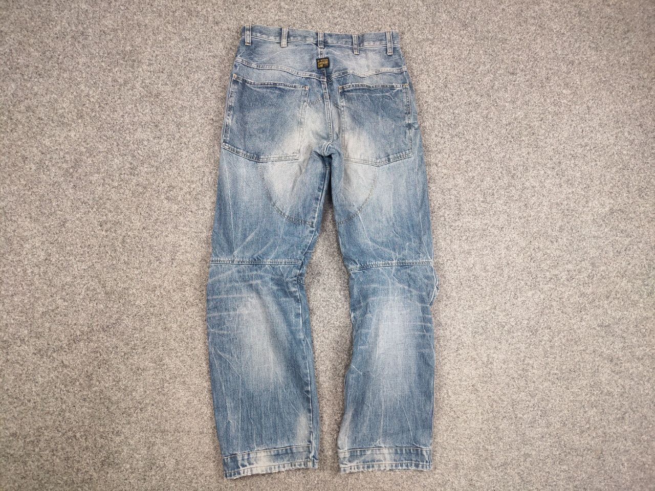 G-Star Vintage G Star Raw 3D Loose Double Knee Faded Denim Jeans Size US 33 - 10 Thumbnail