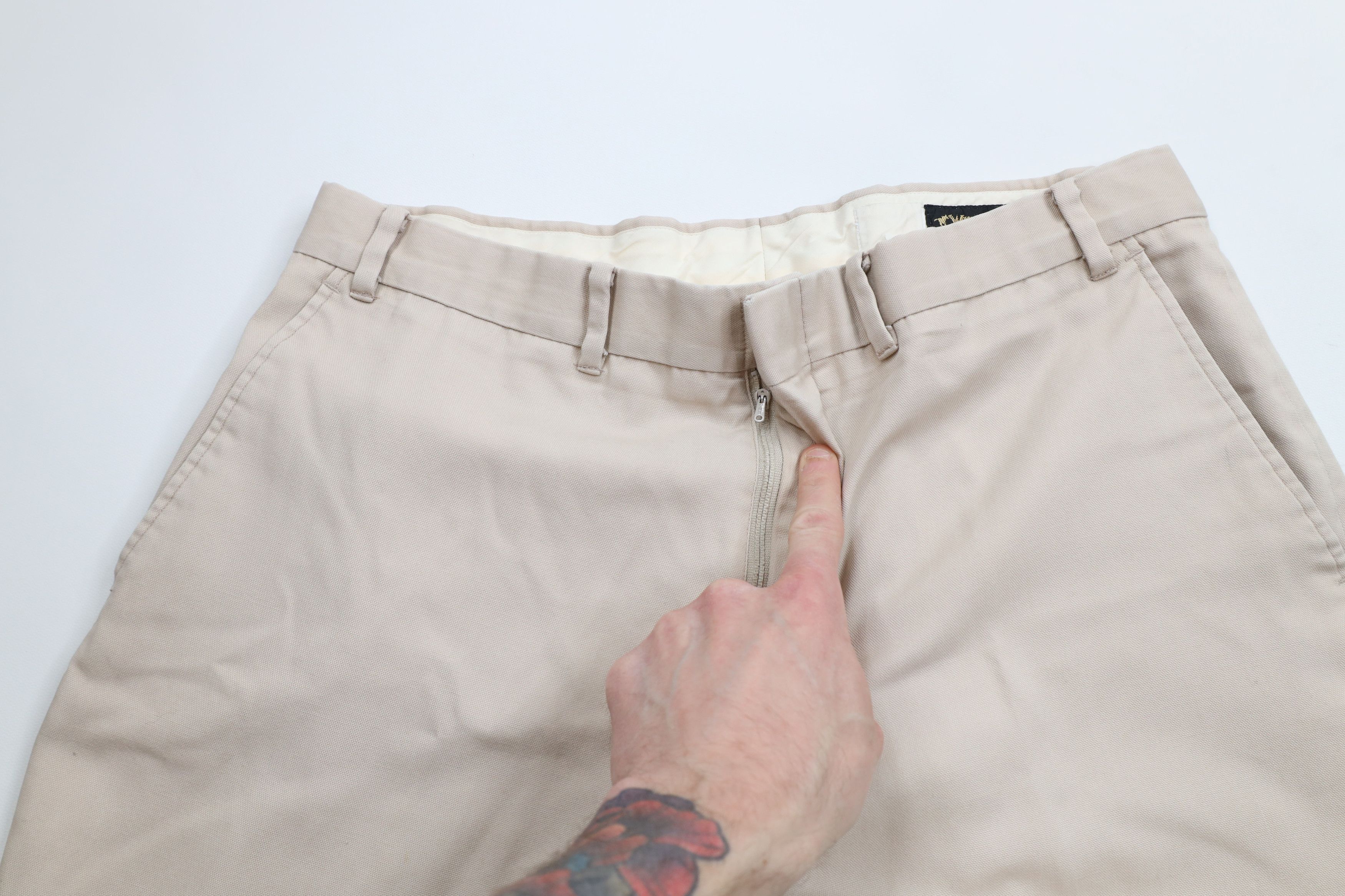 Vintage × Wrangler Vintage 70s Wrangler Wide Leg Chino Pants Slacks Beige USA Size US 34 / EU 50 - 8 Thumbnail