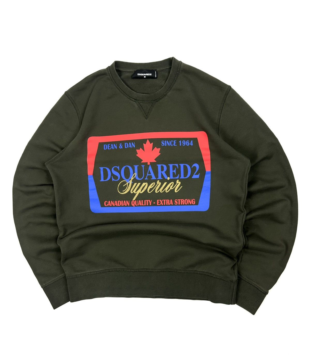 Dsquared2 Luxury Dsquared2 Superior Graphic Sweatshirt Green Vintage Size US M / EU 48-50 / 2 - 1 Thumbnail