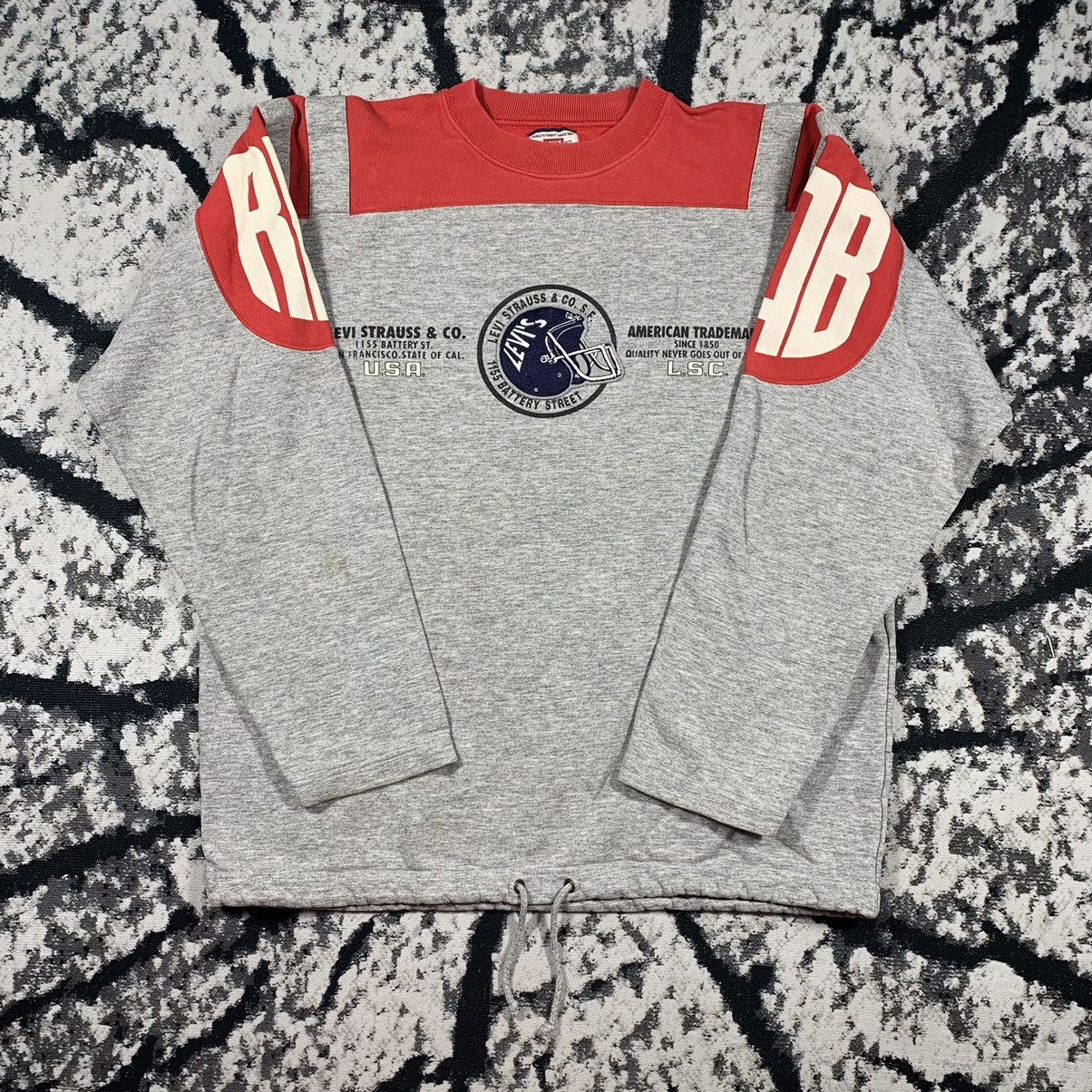 Levi's × Levi's Vintage Clothing × Vintage Vintage 90’s Levi’s Baseball USA Sweatshirt Embroidery Size US XL / EU 56 / 4 - 3 Thumbnail