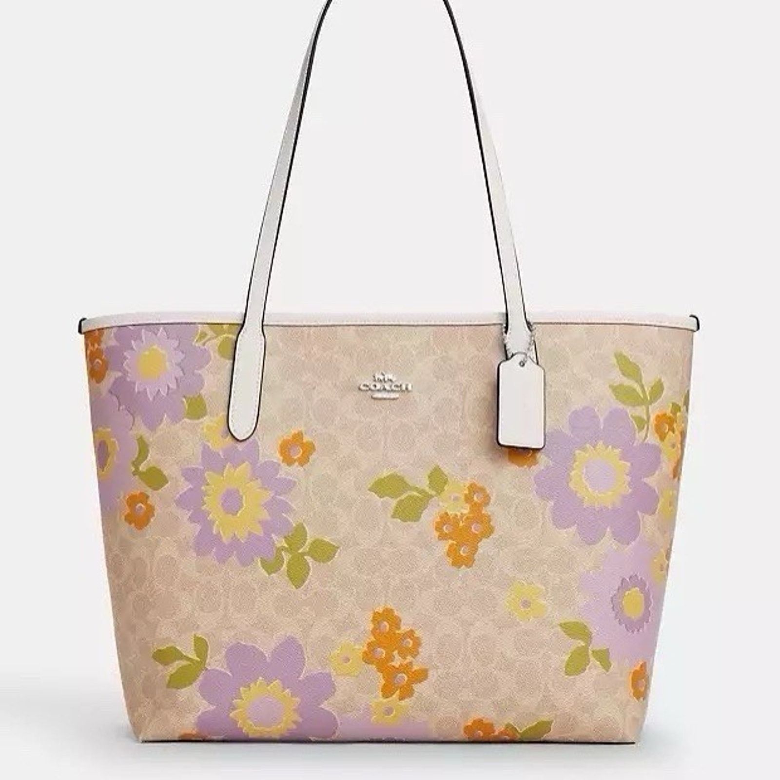 Coach NWT COACH City Tote Bag Signature Canvas Floral Print CBG71 Size ONE SIZE - 5 Thumbnail