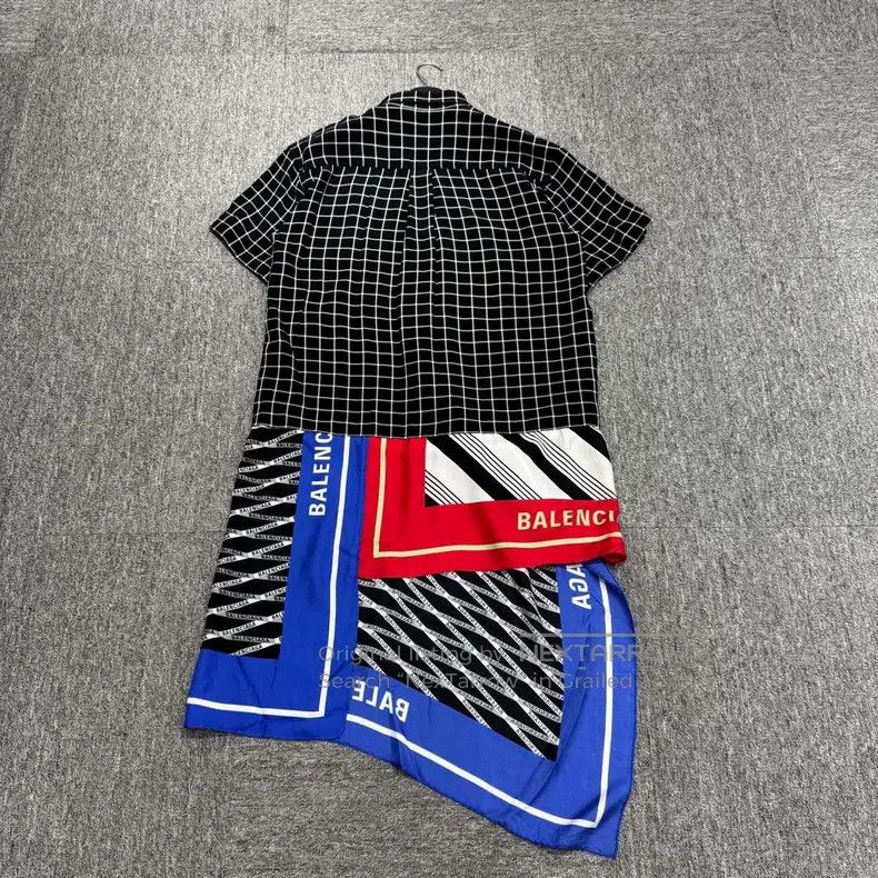 Balenciaga Balenciaga Patchwork mulberry silk short-sleeve shirt Size XXS / US 00 / IT 34 - 6 Thumbnail