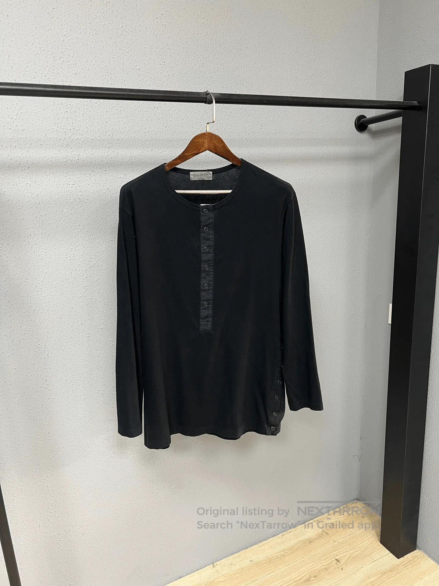 Yohji Yamamoto Yohji Yamamoto Henley Collar Long Sleeve. Size US L / EU 52-54 / 3 - 1 Thumbnail