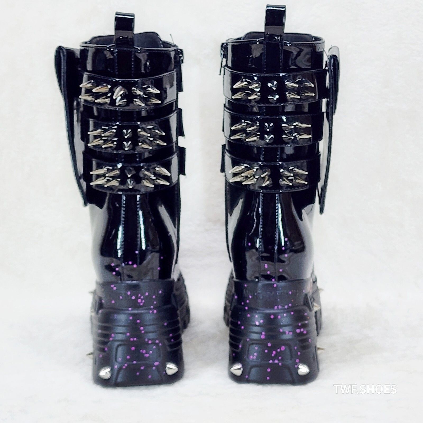 Other Anthony Wang Blackest Night Patent Spatter Cyber Punk Goth P Size US 8 / IT 38 - 4 Thumbnail
