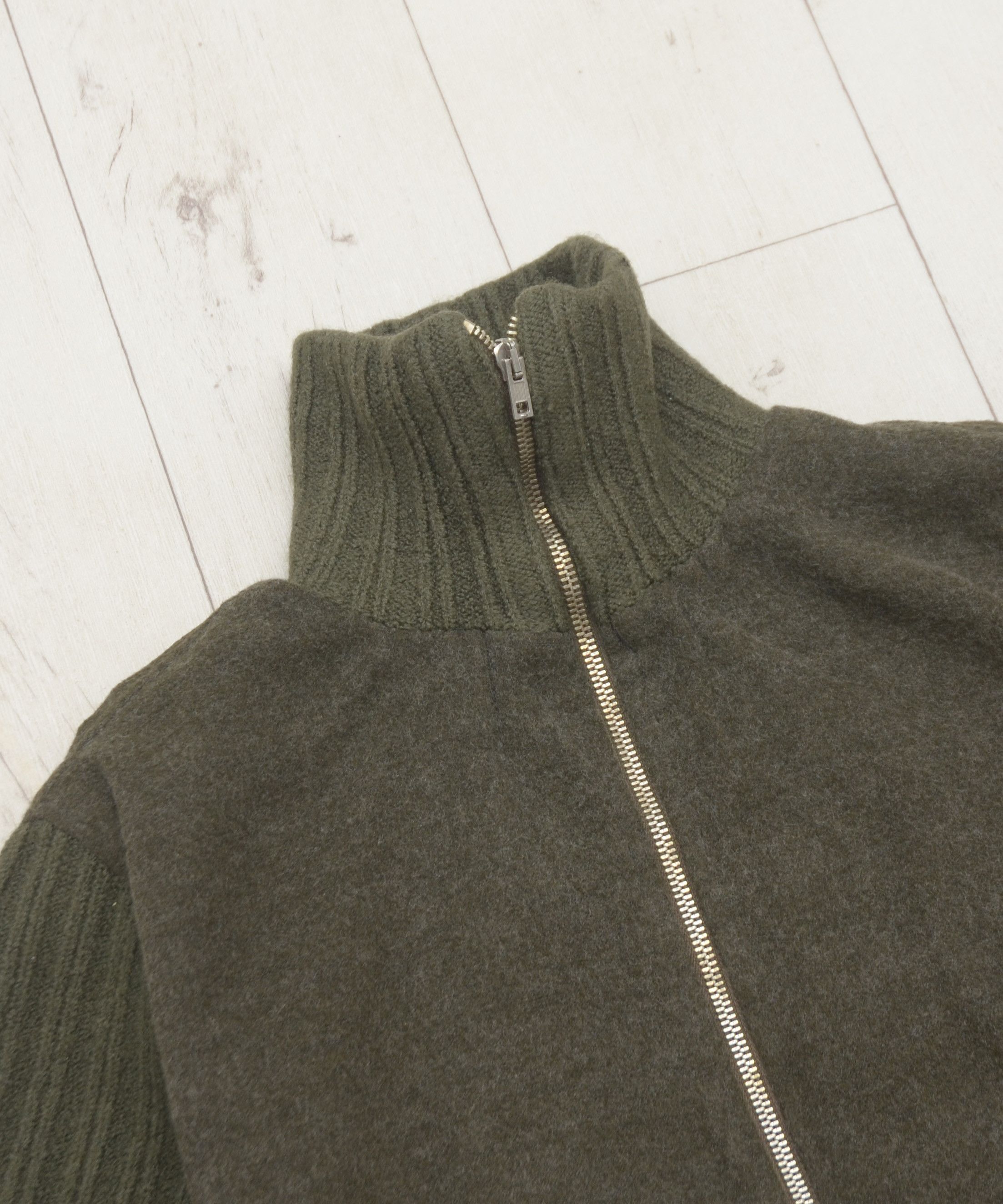 Transit Transit Par Such Full Zip Wool Sweater Y2k Moto Biker Jacket Size M / US 6-8 / IT 42-44 - 3 Thumbnail