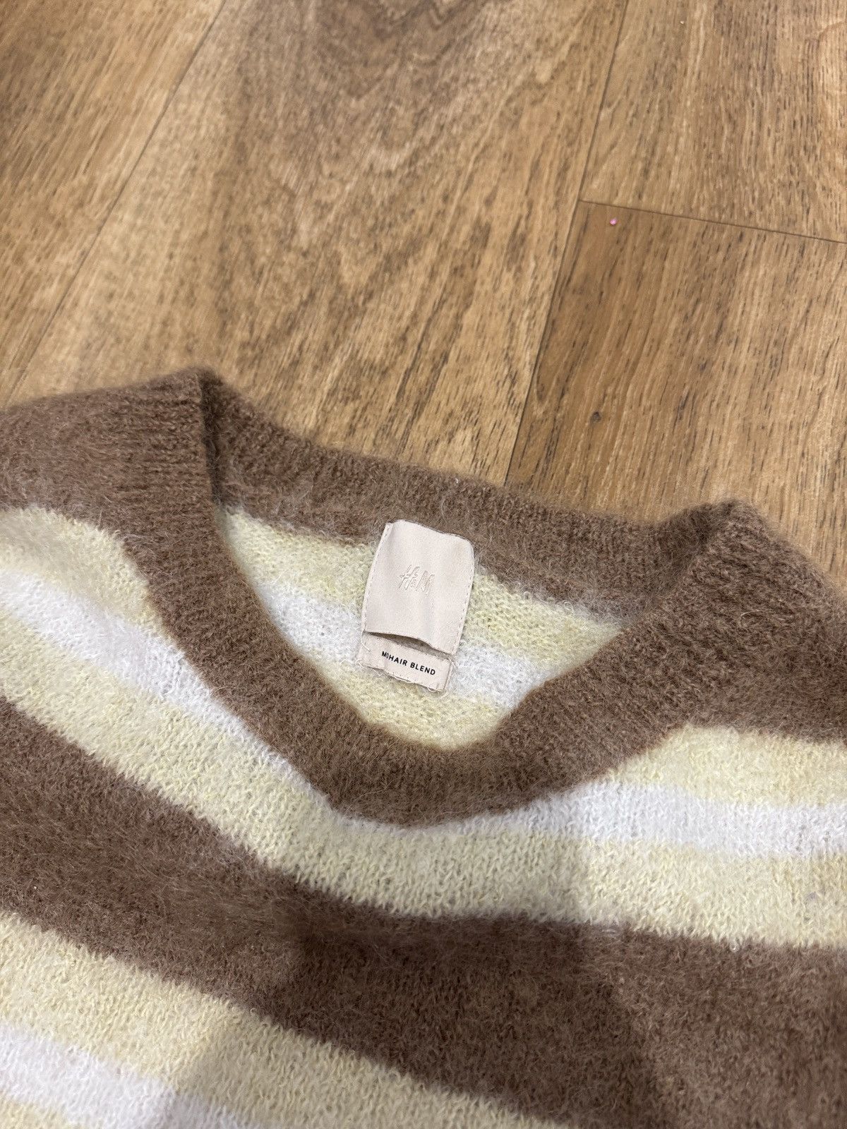 Vintage VINTAGE MOHAIR Y2K KNITTED STRIPED SWEATER Size M / US 6-8 / IT 42-44 - 2 Thumbnail