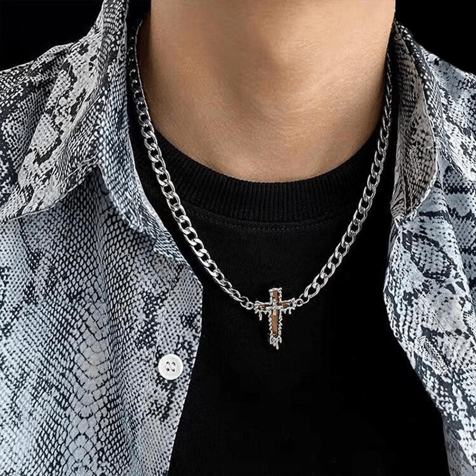 Jewelry Cross Choker Chain Necklace Size ONE SIZE - 2 Thumbnail