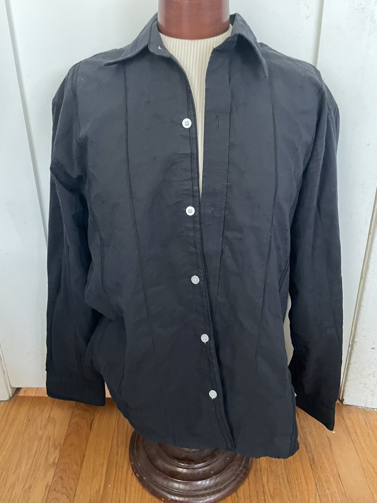 Emporio Armani Emporio Armani Black Button Up Made in Italy Size Medium Size US M / EU 48-50 / 2 - 3 Thumbnail