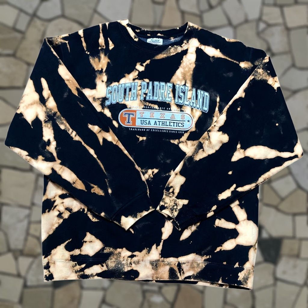 Vintage VINTAGE Pluma Sweatshirt L Blue Tie Dye Acid Wash South Padre Island Texas Getaway Tourist 90s Beach Mens Size US L / EU 52-54 / 3 - 1 Thumbnail