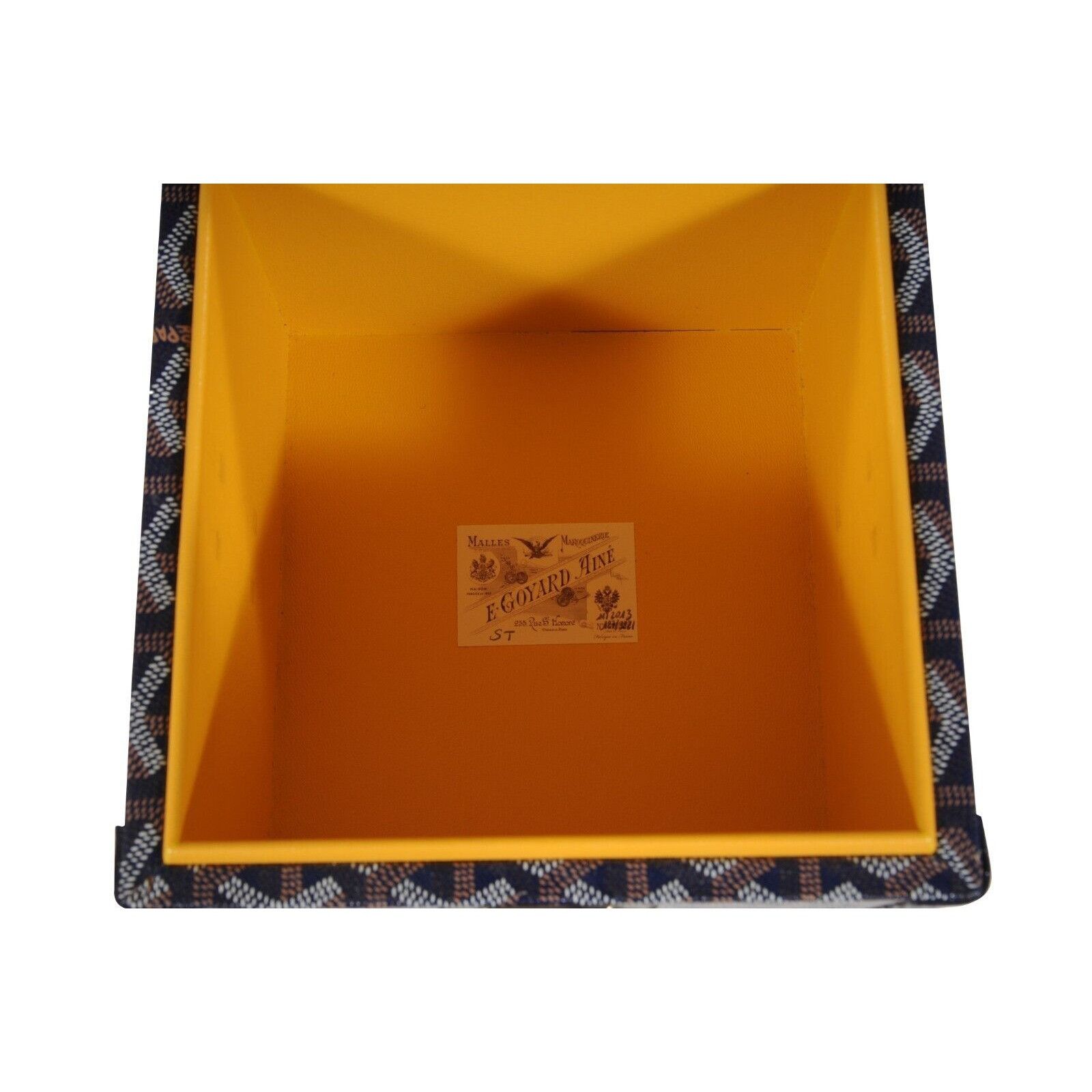 Goyard Trunk Case Navy Blue Jewelry Cuff Links Watch Box -02285 Size ONE SIZE - 16 Thumbnail