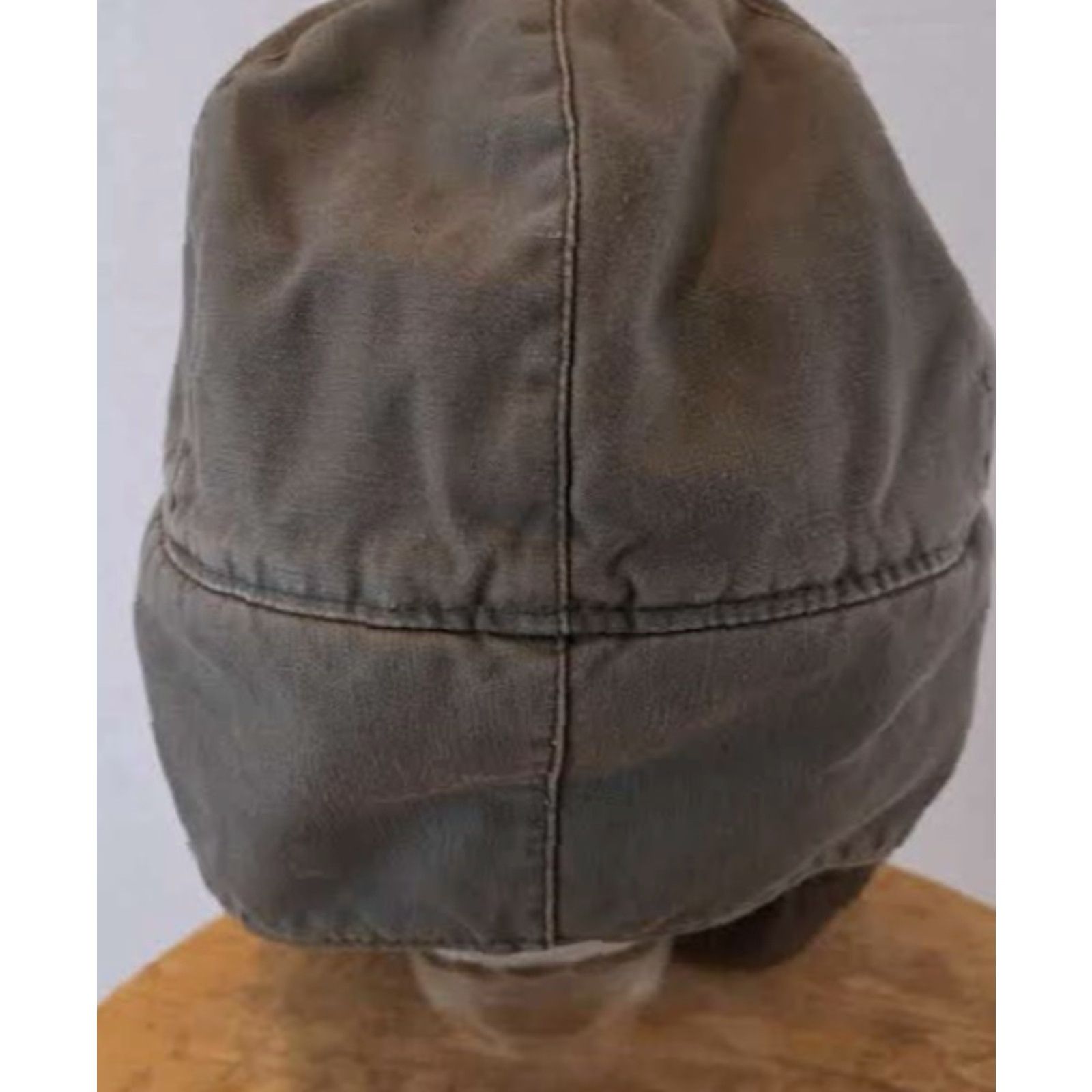 Vintage VINTAGE Albert Kempf Teunz Skull Cap Men Adjustable Green Cotton Canvas Insulated Ear Flap Winter Military 7 1/4 Medium Size ONE SIZE - 5 Thumbnail