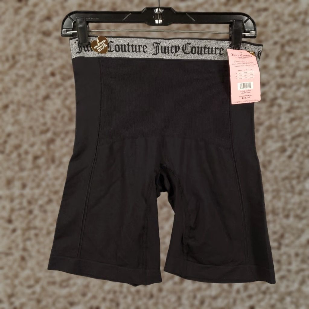 Juicy Couture Juicy Couture New Shapewear Bottoms Women 2X Black Seamless Shaping Biker Shorts Size 40" / US 18 - 1 Thumbnail