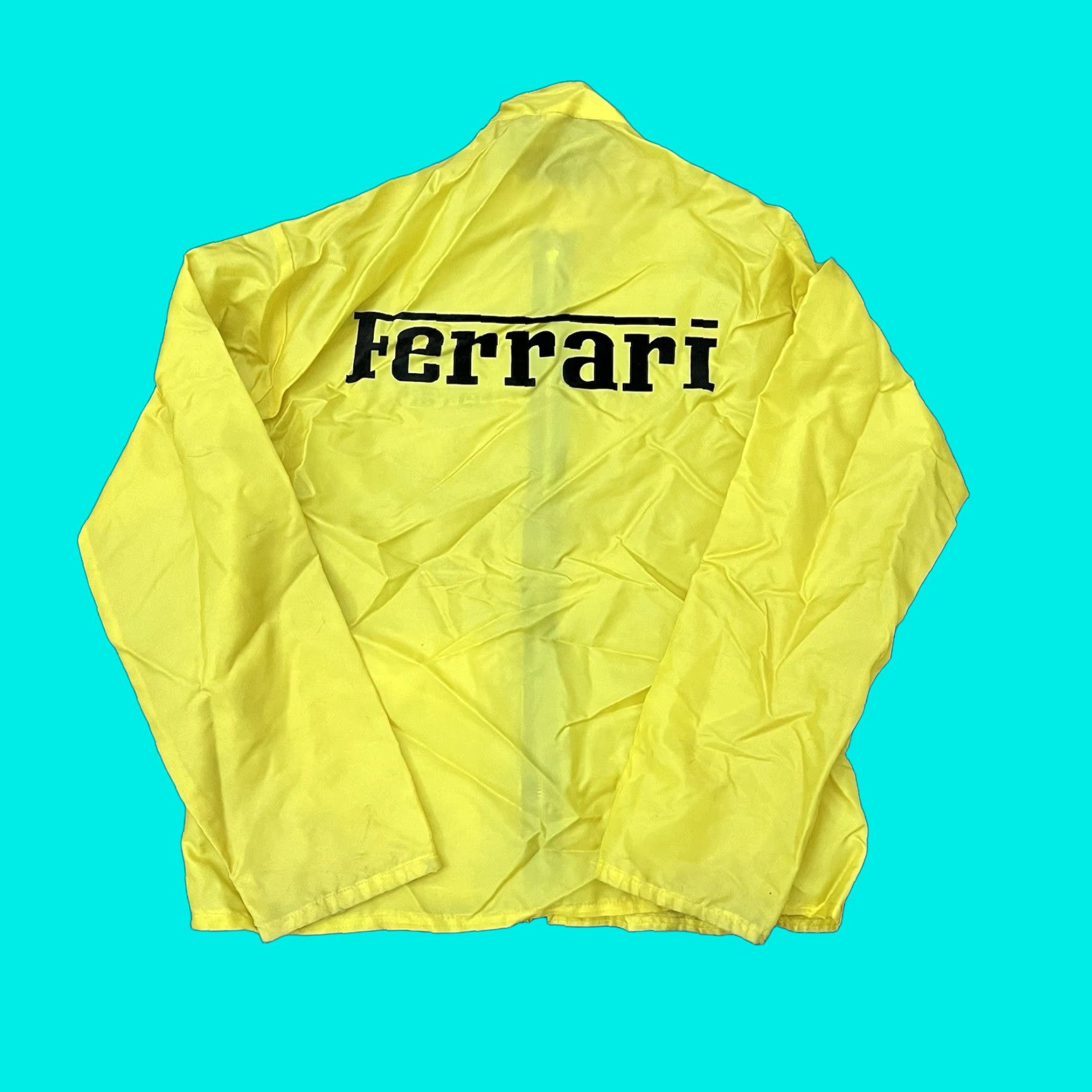 Ferrari VINTAGE Ferrari Owners Club Jacket Windbreaker Mens Medium Yellow Full Zip 70s 80s Cars Racing Zipper Size US M / EU 48-50 / 2 - 1 Thumbnail