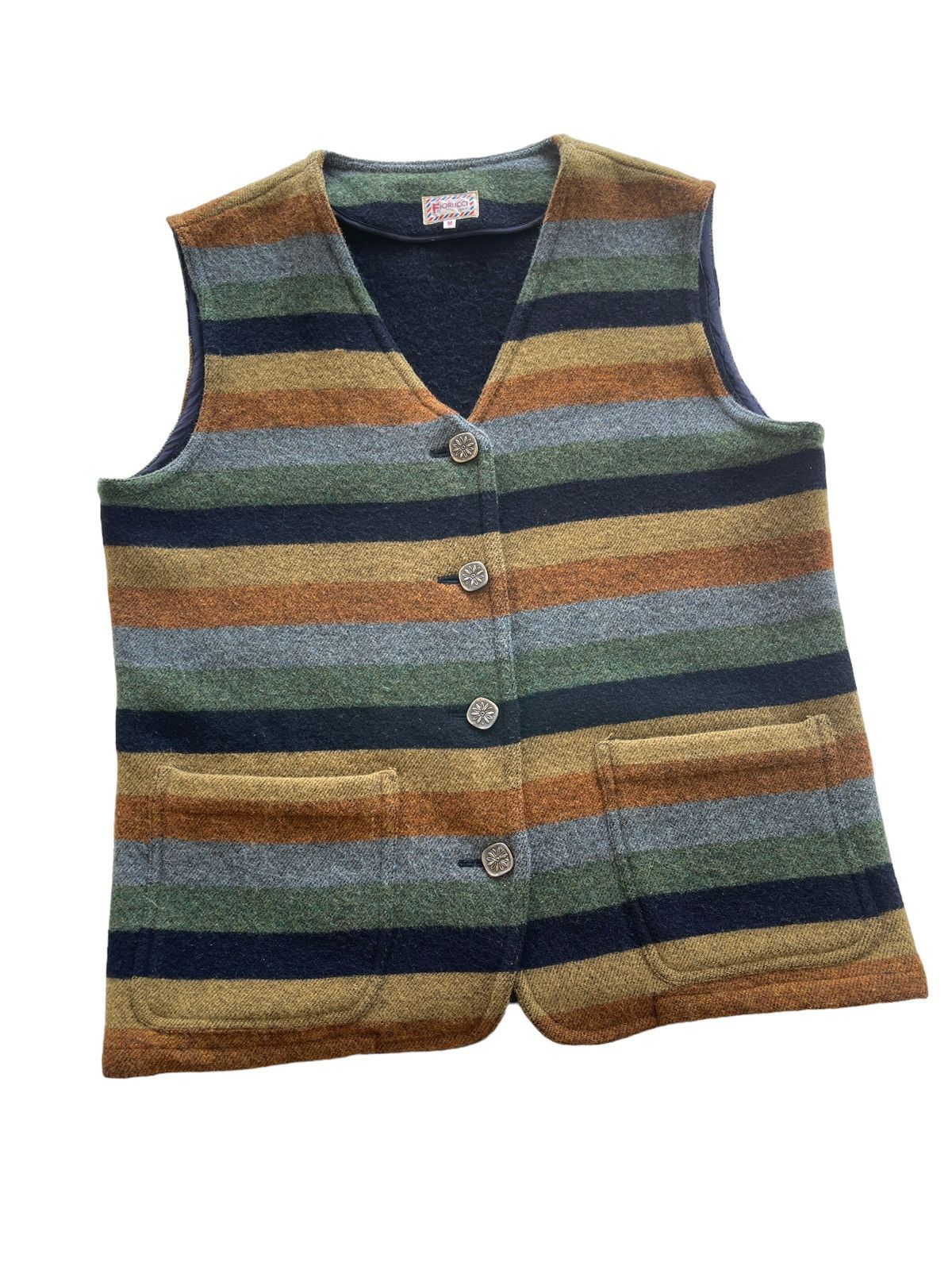 Fiorucci Fiorucci Wool Stripped Vest Size US M / EU 48-50 / 2 - 3 Thumbnail