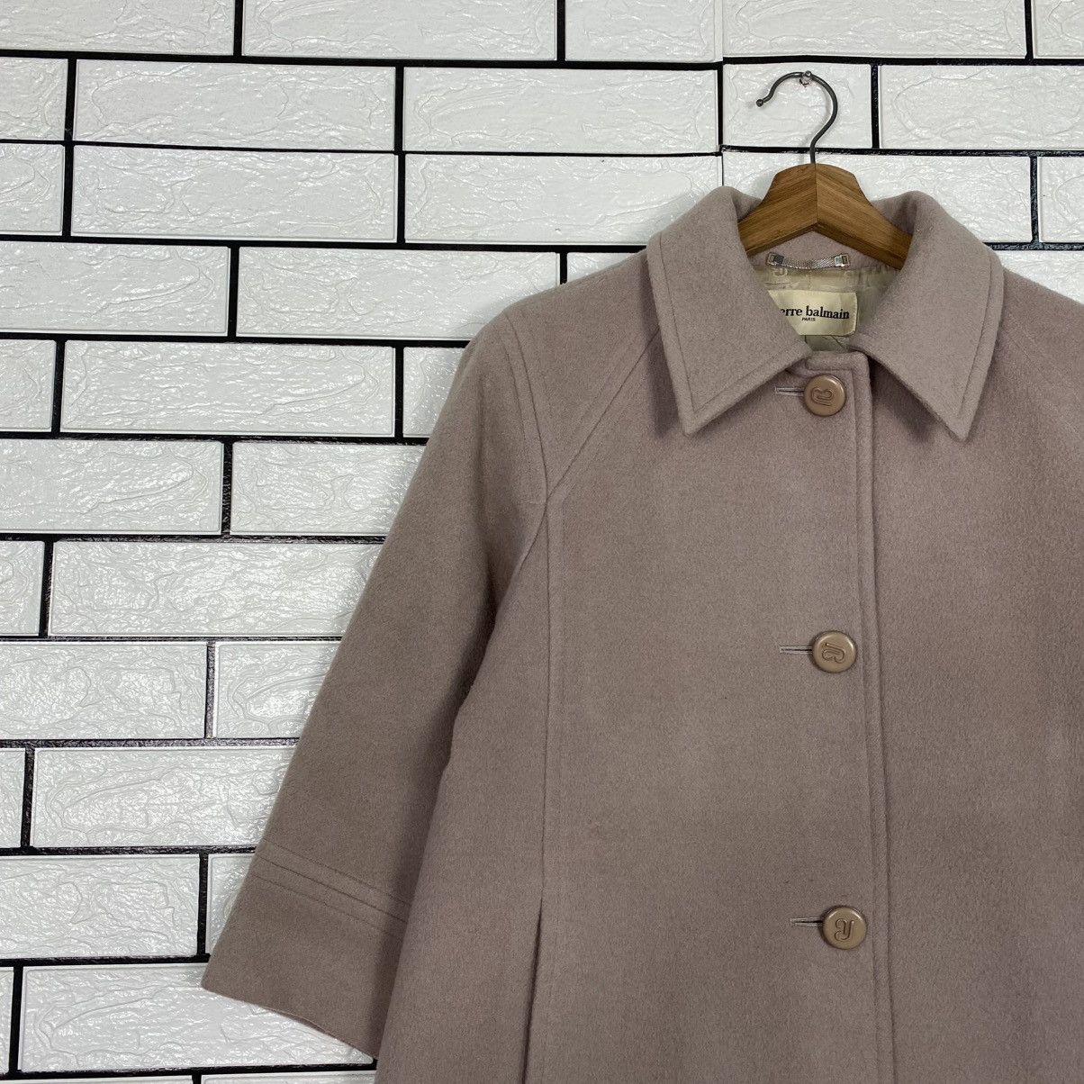 Japanese Brand Vintage Long Jacket Wool Pierre Balmain Size US M / EU 48-50 / 2 - 8 Thumbnail
