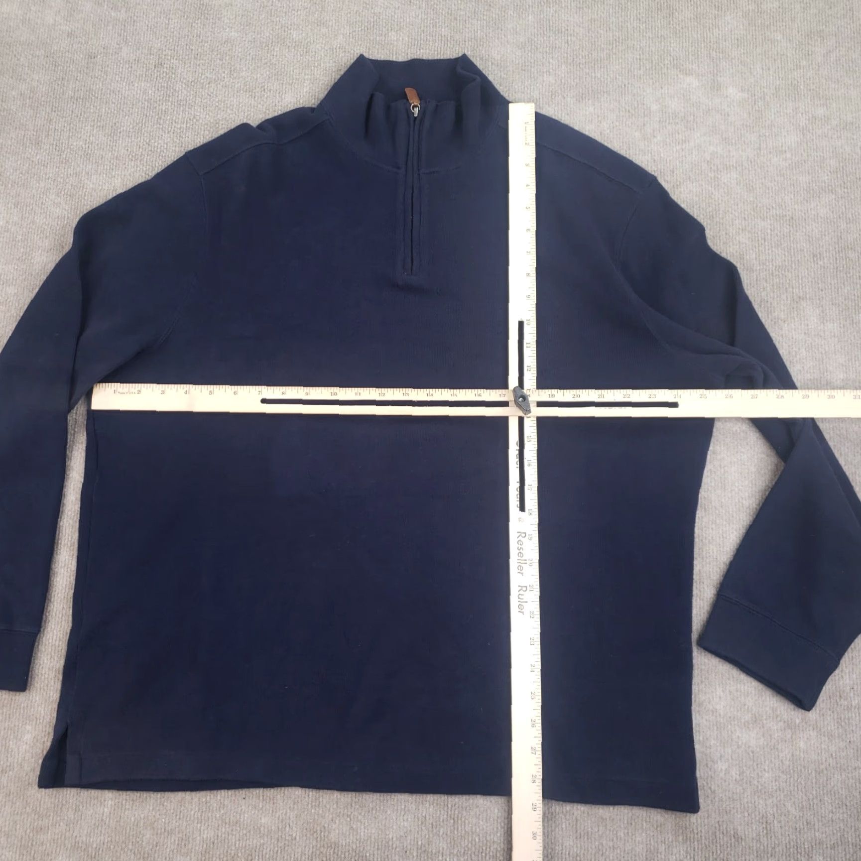 Polo Ralph Lauren Ralph Lauren Mens Sweater Extra Large XL Blue 1/4 Zip Mock Neck Size US XL / EU 56 / 4 - 2 Thumbnail