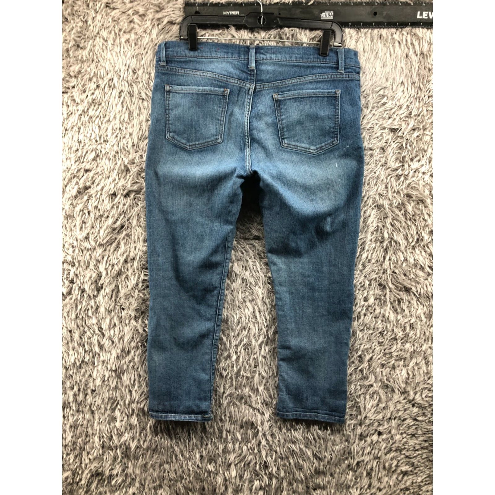 Vintage db Jeans Capri Size 12 Womens Medium Wash Blue Regular Fit 5-Pocket Denim Cotton Button Zipper Logo Belt Loops Inseam 25 in Vintage No Size 34" / US 12 / IT 48 - 5 Thumbnail