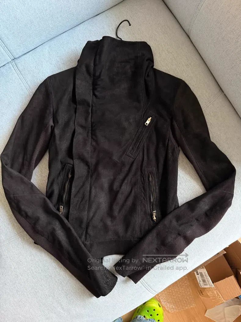 Rick Owens Rick Owens Suede lapel jacket Size US XXS / EU 40 - 1 Thumbnail