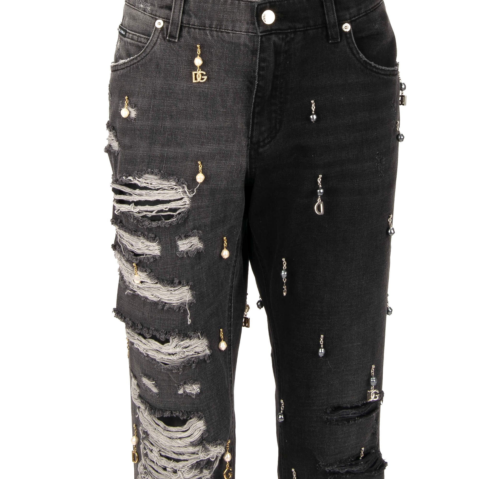 Dolce & Gabbana o1y0125 Logo Jeans in Black/Grey Size US 28 / EU 44 - 5 Thumbnail