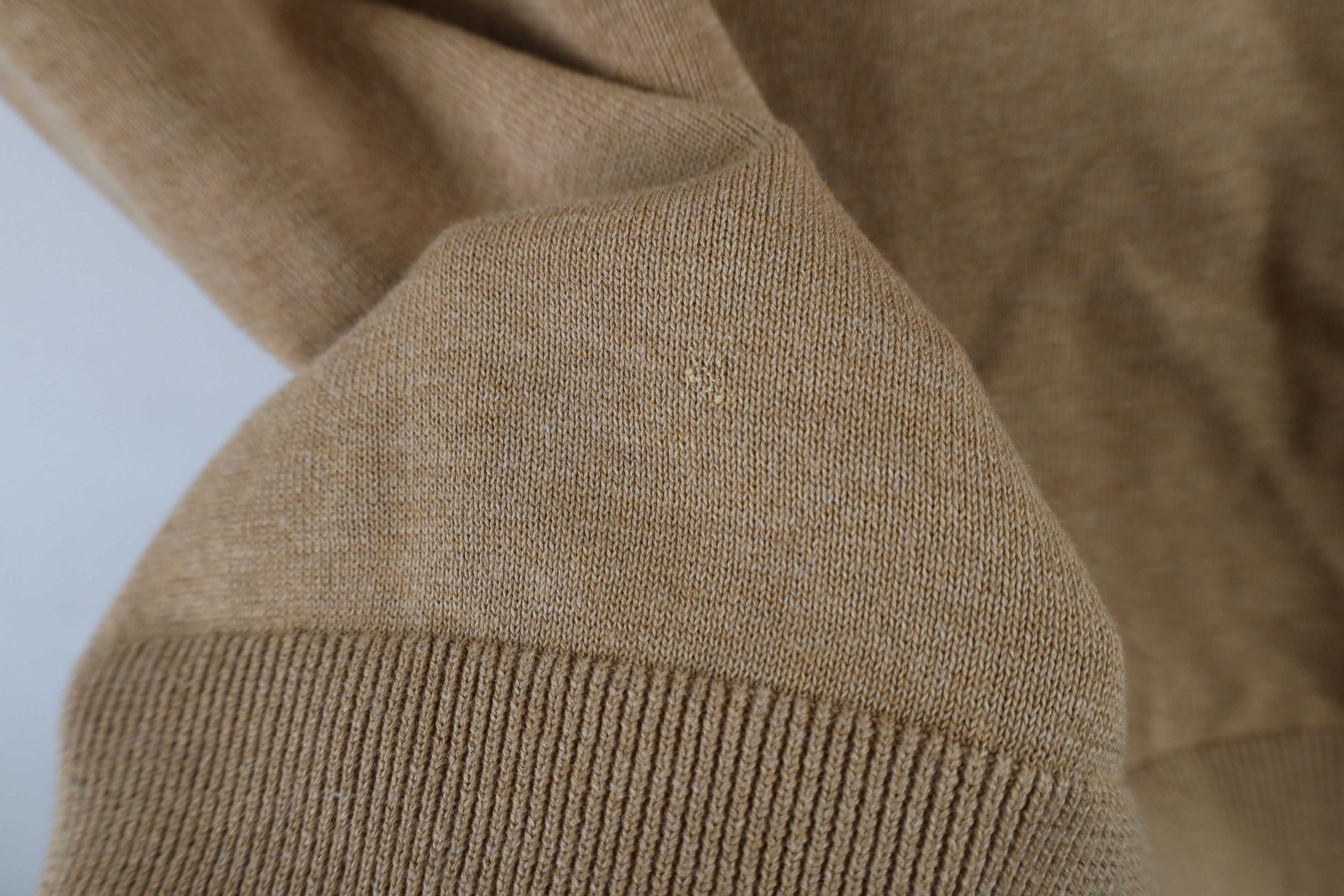 Lands' End × Vintage Vintage 90s Lands End Cotton Knit V-Neck Sweater Vest Beige Size US XL / EU 56 / 4 - 6 Thumbnail