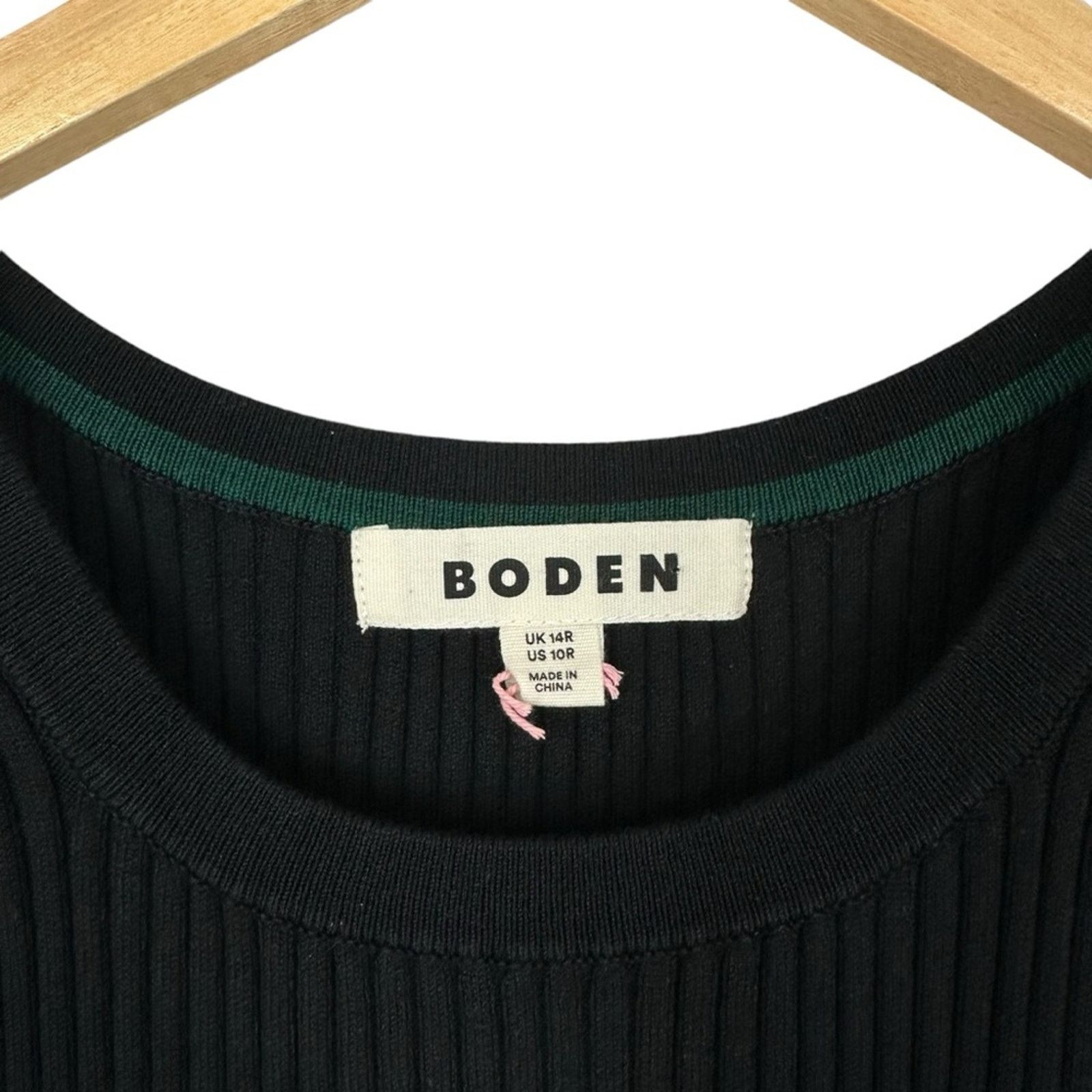Boden NEW Boden Cutout Knitted Ribbed Midi Black Sweater Dress Size XL / US 12-14 / IT 48-50 - 4 Thumbnail
