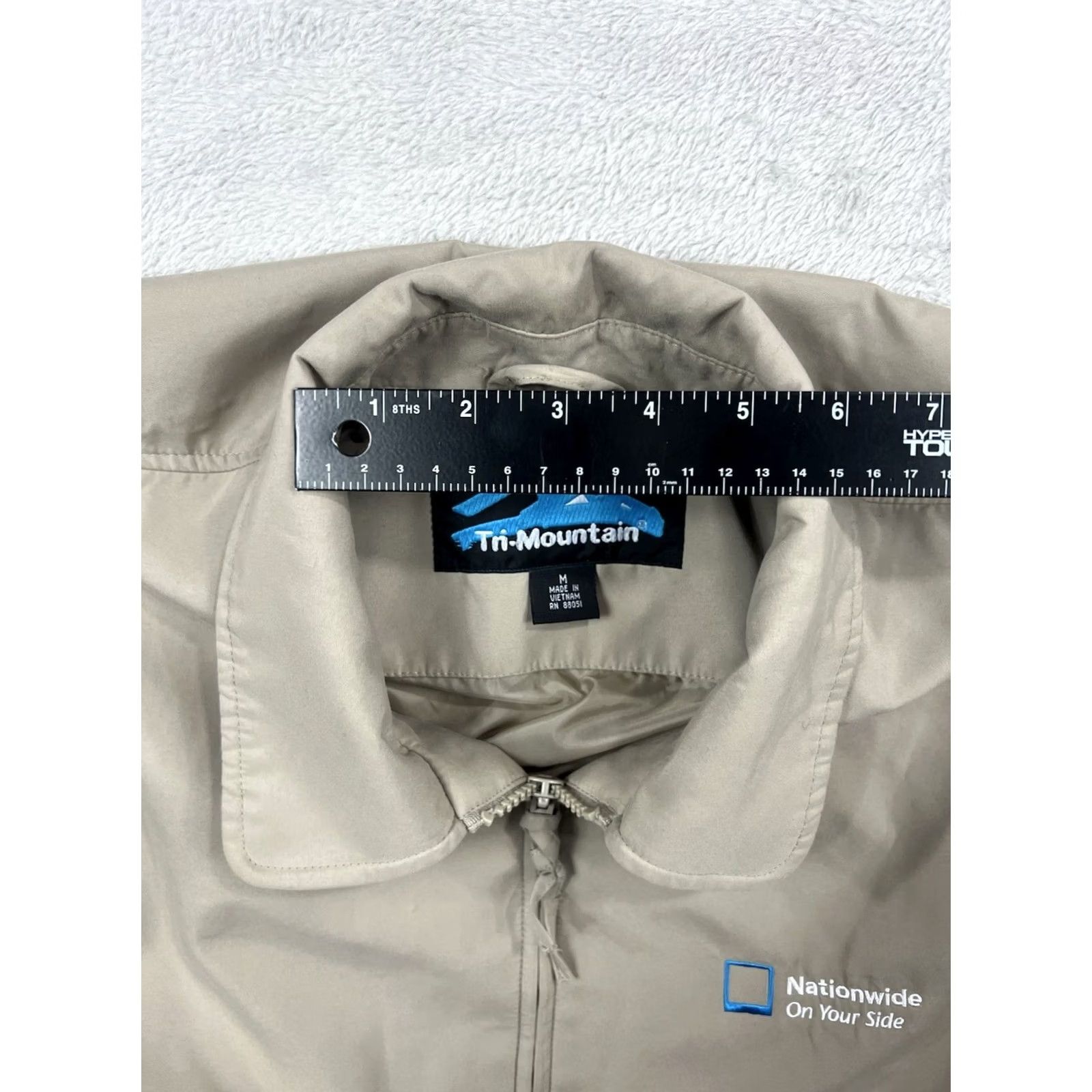 Vintage Tri Mountain Men Lightweight Windbreaker Jacket M Tan Beige Zip Front Outdoor Shell Size US M / EU 48-50 / 2 - 5 Thumbnail
