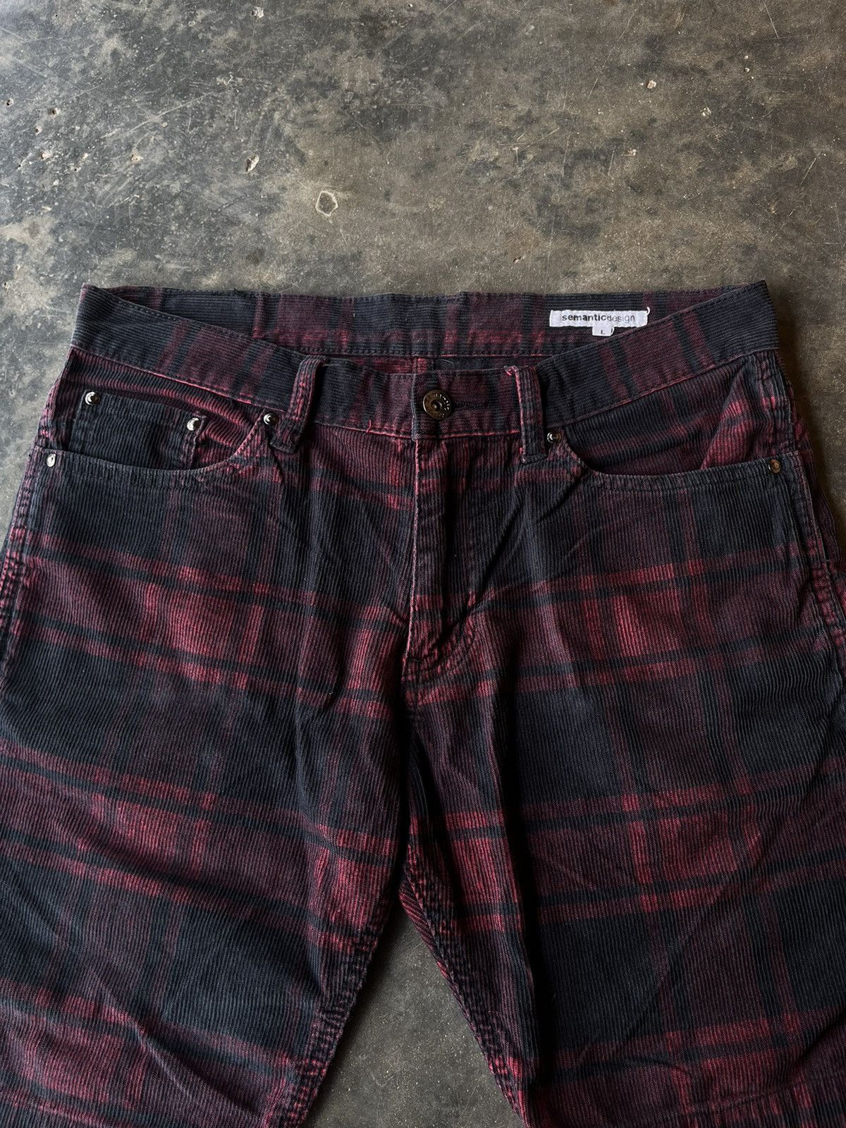 If Six Was Nine JAPANESE BRAND SEMANTIC DESIGN CORDUROY SHORT ZIPPER TARTAN Size US 30 / EU 46 - 4 Thumbnail