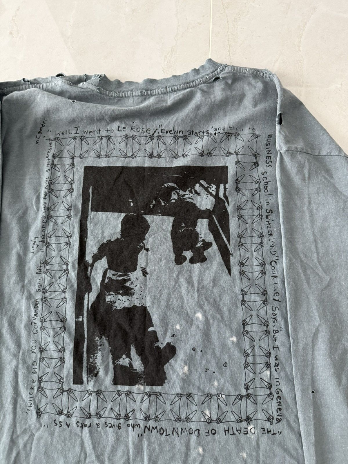 Enfants Riches Deprimes Enfants Riches Deprimes Petrol Distressed Longsleeve Sz.M Size US M / EU 48-50 / 2 - 5 Thumbnail
