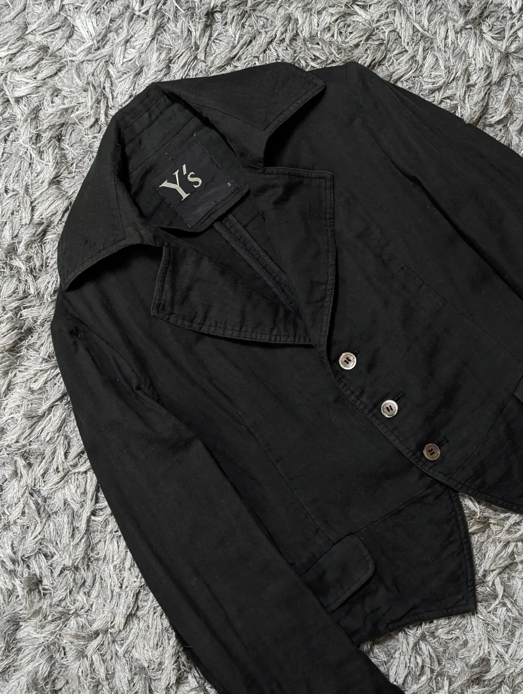 Y's × Yohji Yamamoto A/W 2012 Yohji Yamamoto Distressed Femme Cropped Rip Jacket Size S / US 4 / IT 40 - 3 Thumbnail