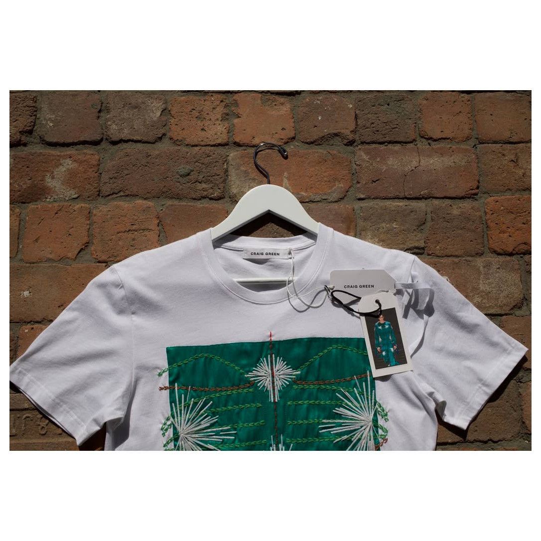 Craig Green Craig Green Emerald Silk Embroidered T-Shirt [New] Size US S / EU 44-46 / 1 - 2 Thumbnail