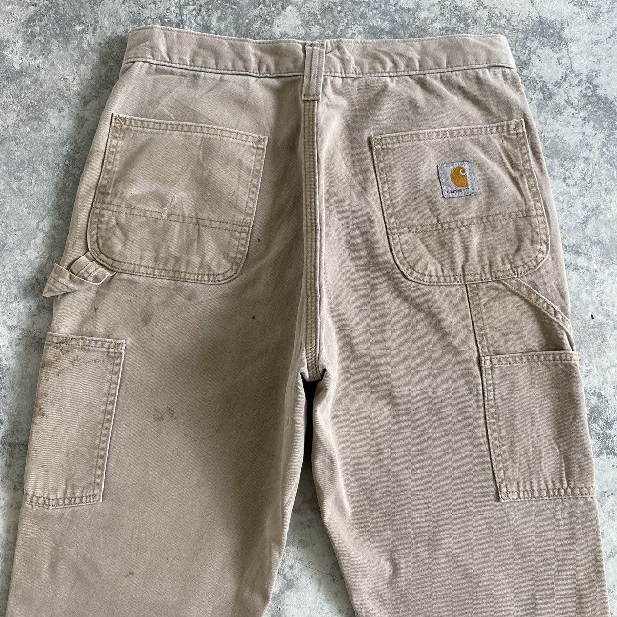 Carhartt Vintage Carhartt Blanket Lined Ripped Dirty Carpenter Pants Size US 29 - 4 Thumbnail