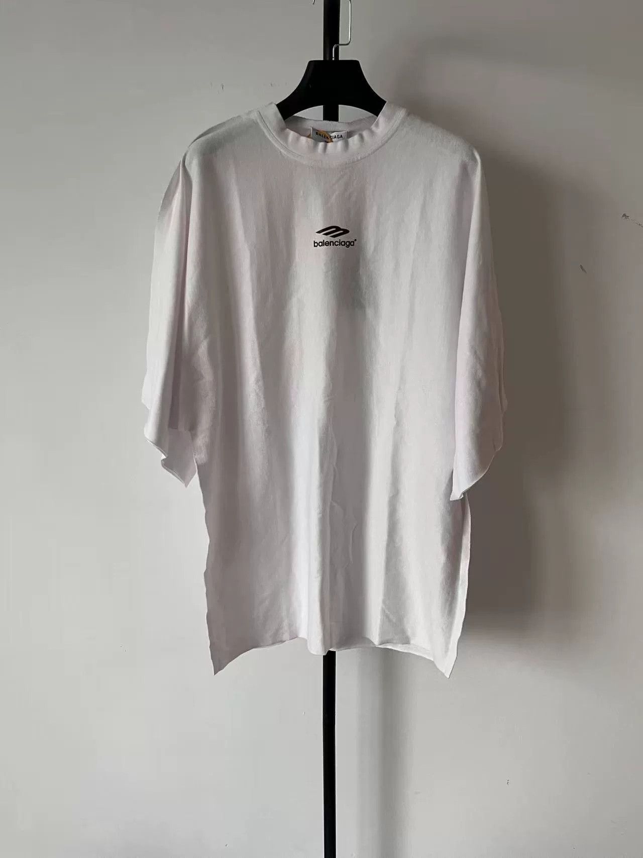 Balenciaga Balenciaga Logo Print Loose Crewneck T-Shirt Size US XXS / EU 40 - 1 Thumbnail