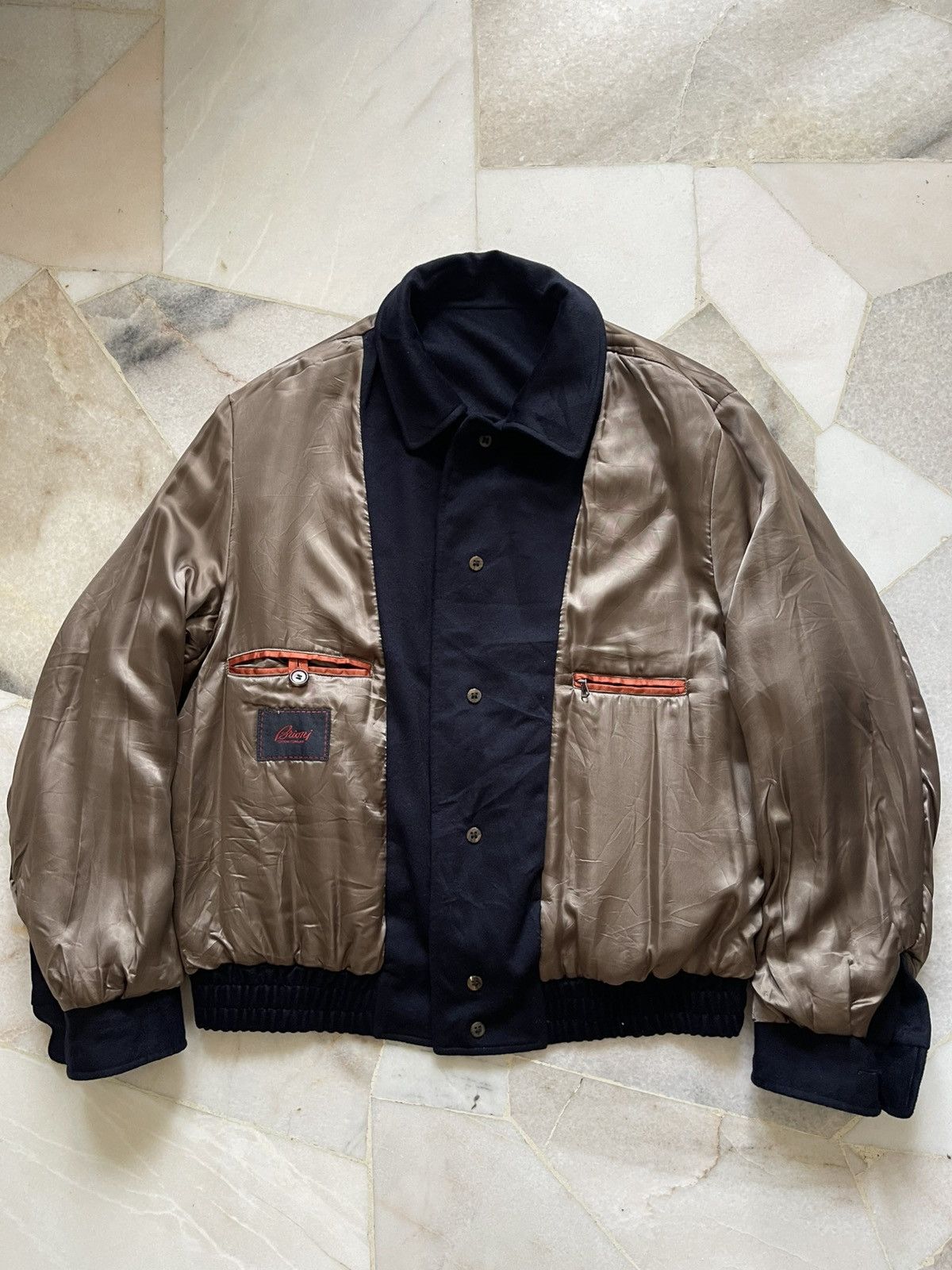 Brioni Brioni Wool Button Bomber Jacket Size US L / EU 52-54 / 3 - 13 Thumbnail