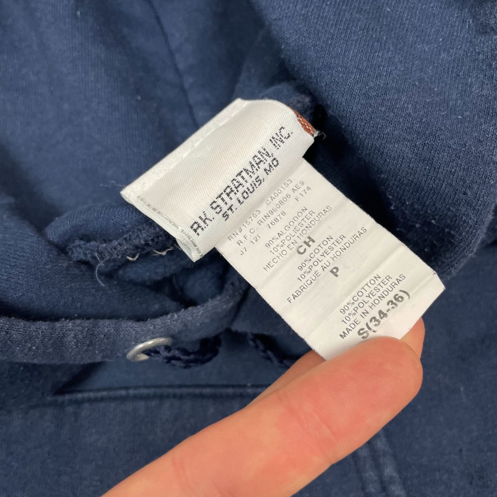 Harley Davidson × Vintage Harley-Davidson Men's Blue Cotton Full Zip Hoodie S (34-36) Size US S / EU 44-46 / 1 - 9 Thumbnail