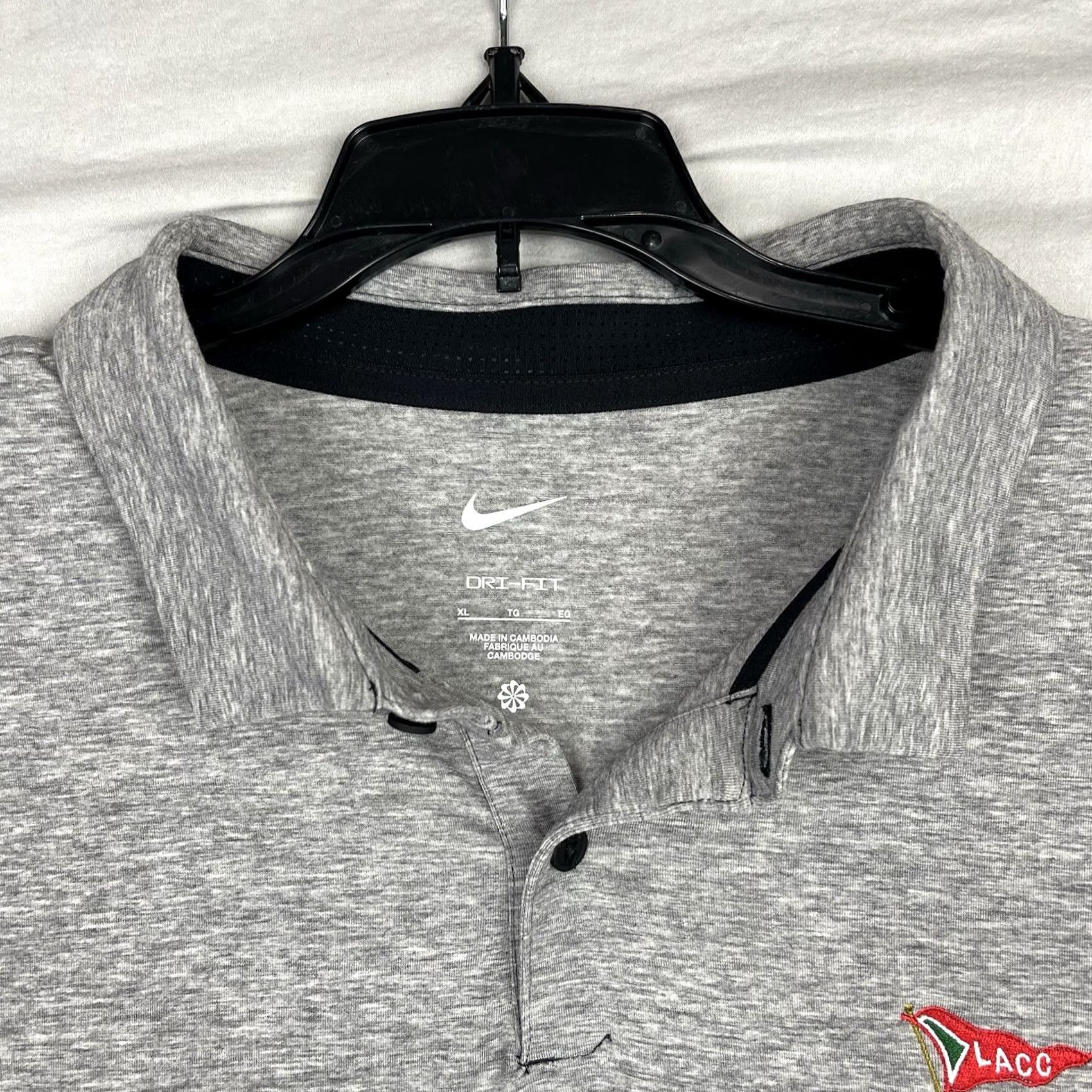 Nike Nike Dri-Fit Polo Shirt Mens XL Gray City Logo Golf Size US XL / EU 56 / 4 - 5 Thumbnail