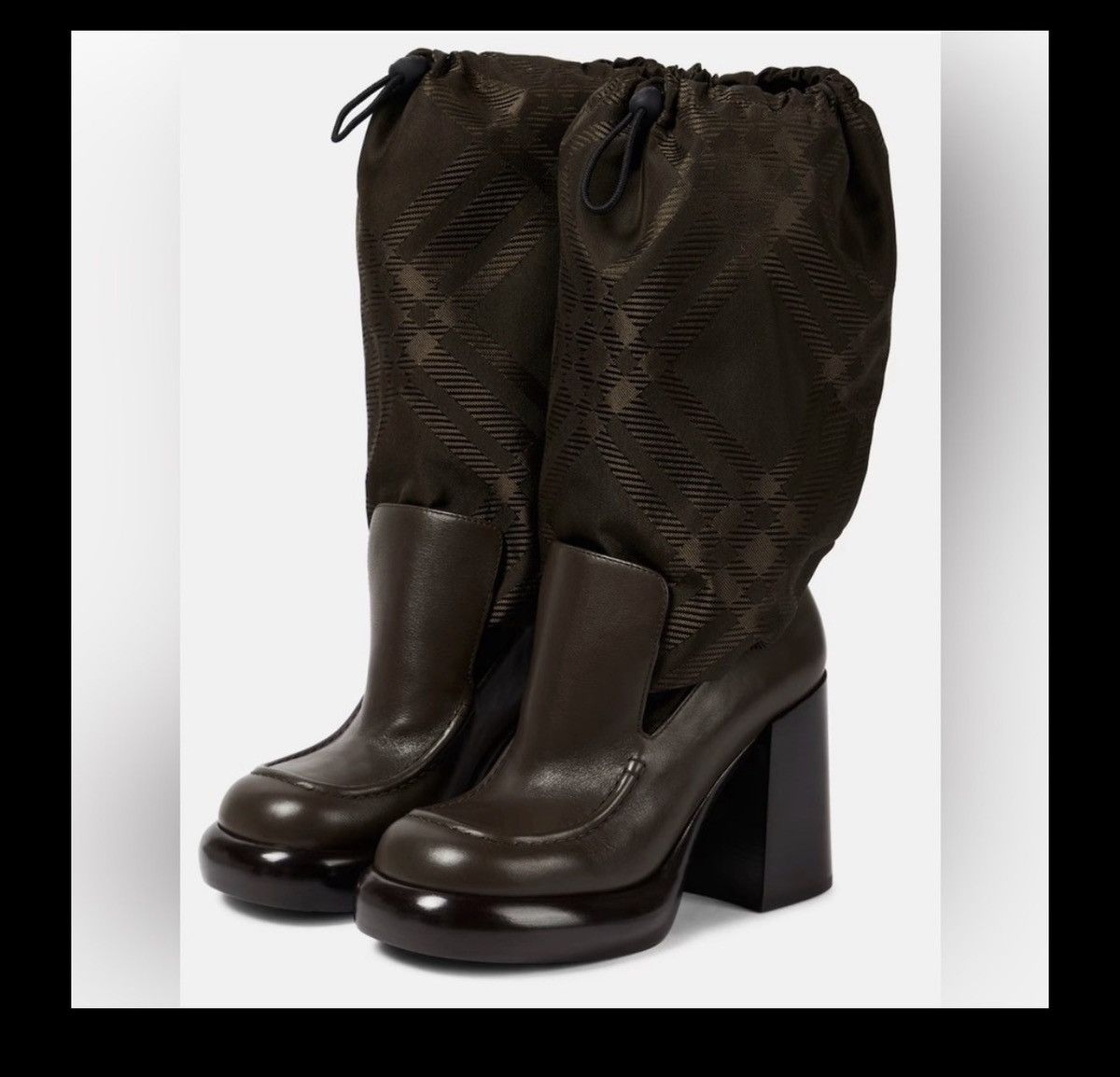 Burberry Burberry Vintage Check Square Toe Wedge Boots – EU 36 – BNIB Size US 6 / IT 36 - 6 Thumbnail