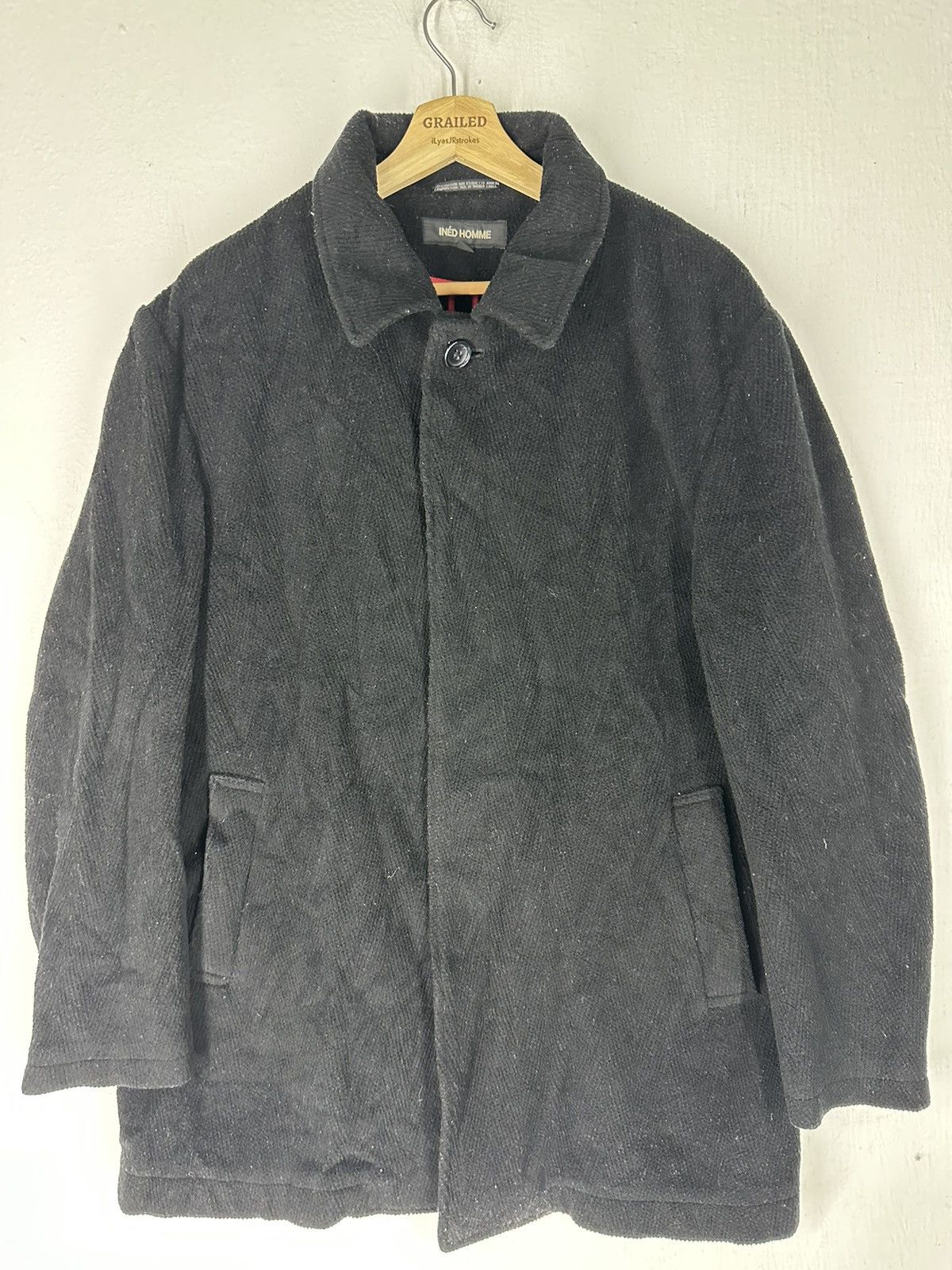 Yohji Yamamoto Ined Homme by Yohji Yamamoto Wool Coat Jacket Size US L / EU 52-54 / 3 - 4 Thumbnail