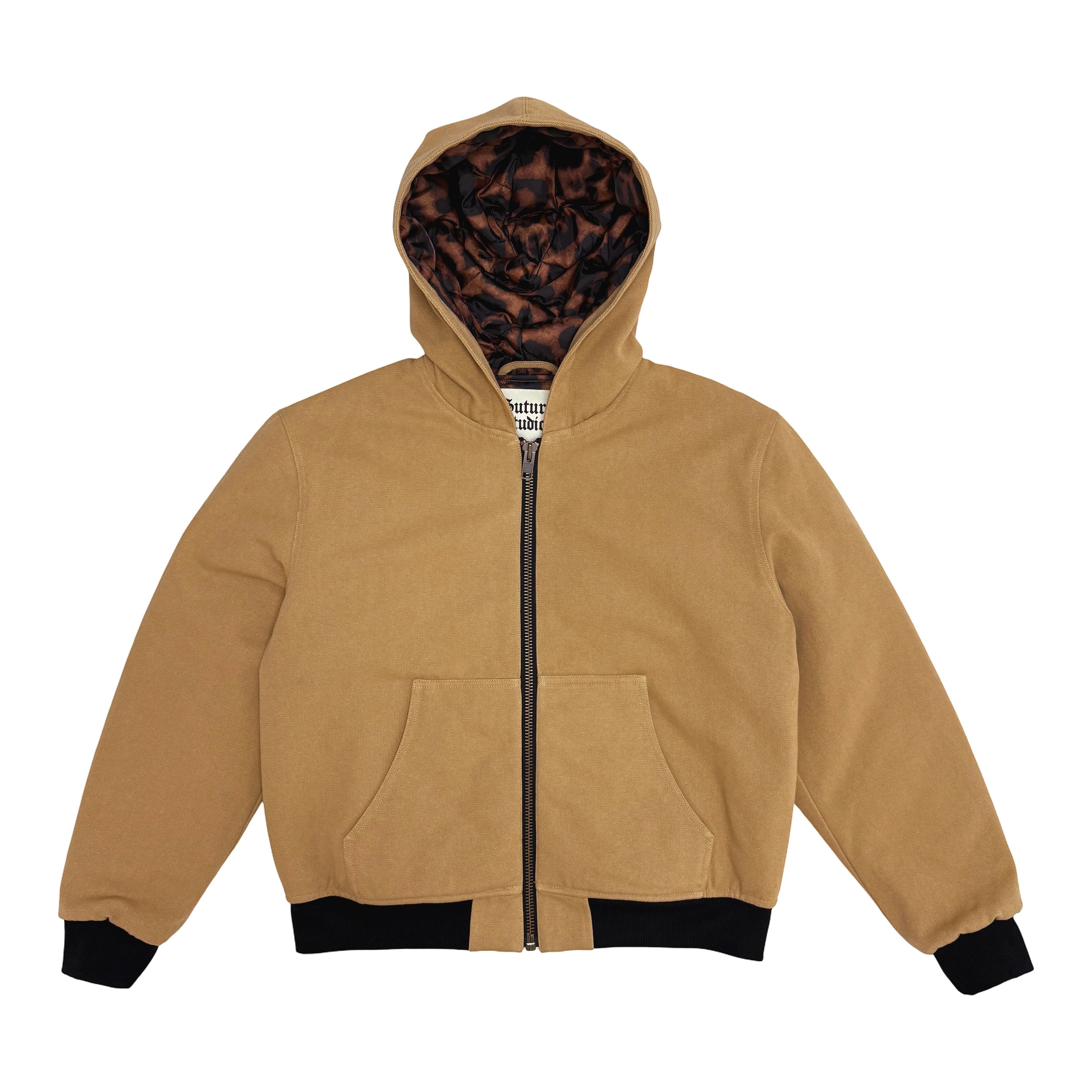Carhartt Suture Studios 16oz. Canvas Hooded Work Jacket Camel Leopard Size US S / EU 44-46 / 1 - 1 Thumbnail
