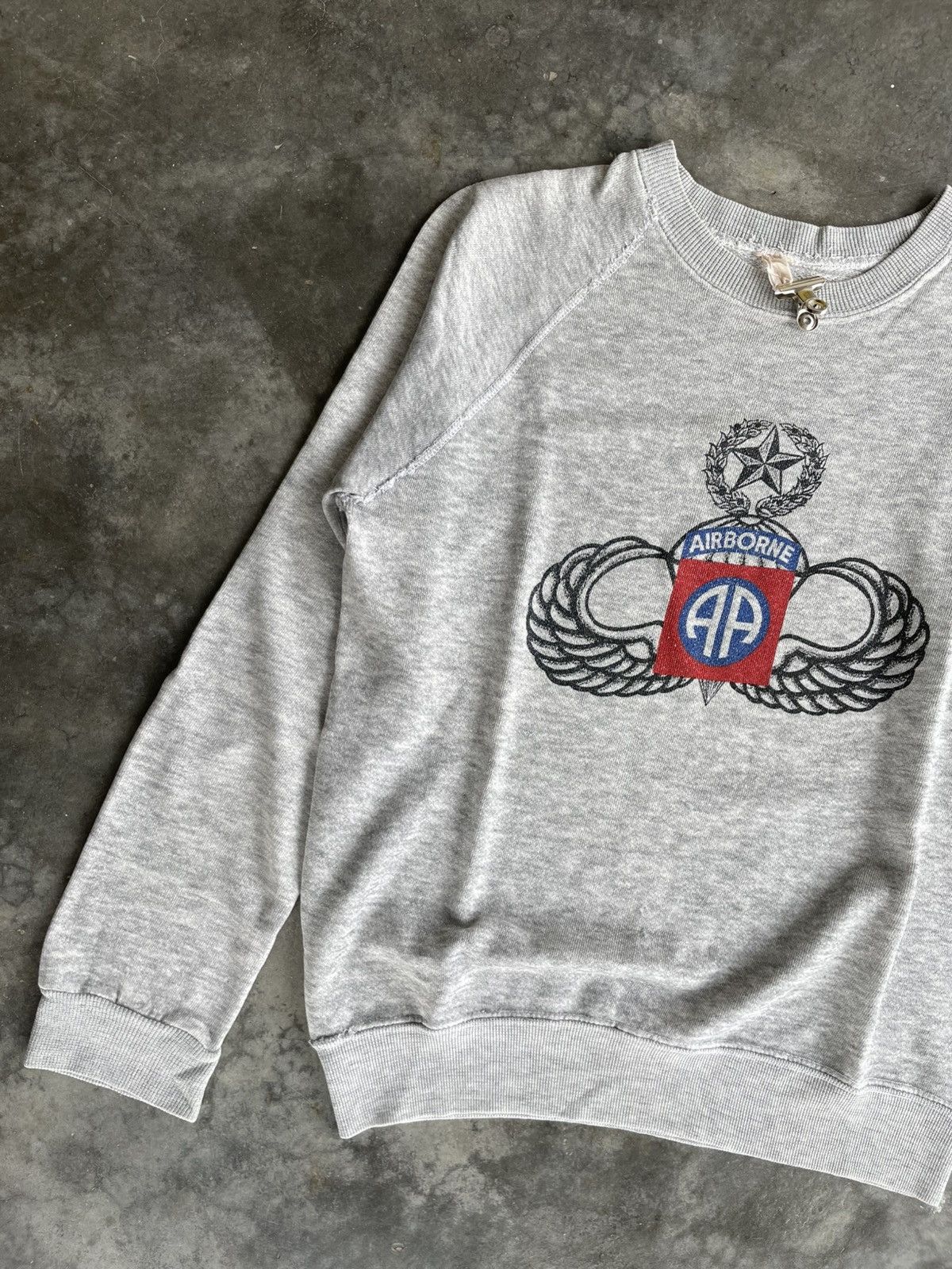 Vintage VTG 80s Airborne Forces U.S. Army Sweatshirt Size US M / EU 48-50 / 2 - 2 Thumbnail