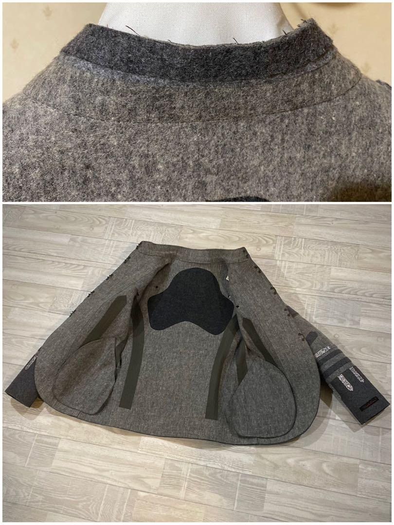 Undercover UNDERCOVER Napoleon Jacket Back Skull Print Gray Size M Size US M / EU 48-50 / 2 - 10 Thumbnail