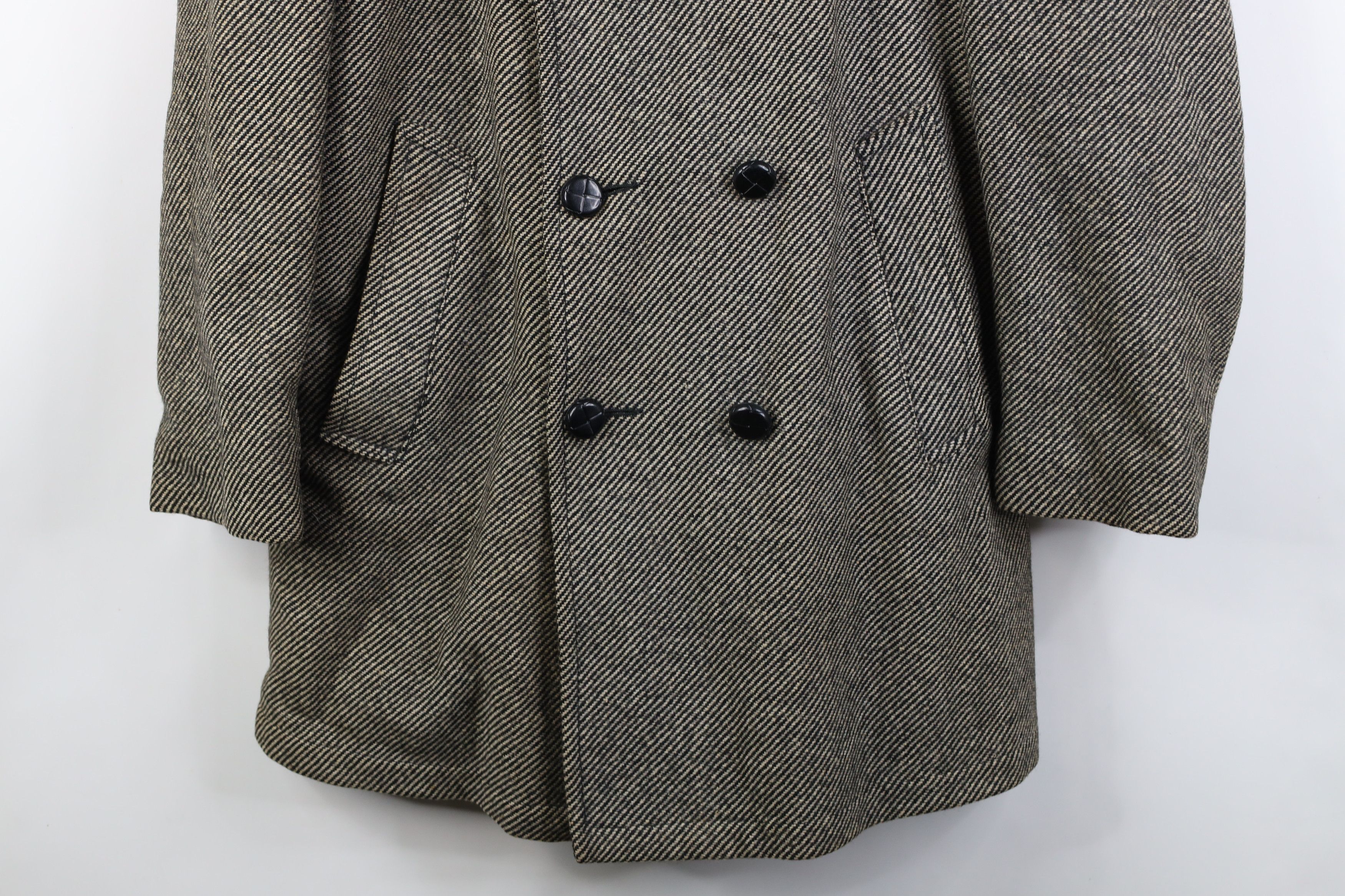 Vintage Vintage 60s 70s Lined Whipcord Rancher Overcoat Jacket USA Size US L / EU 52-54 / 3 - 3 Thumbnail