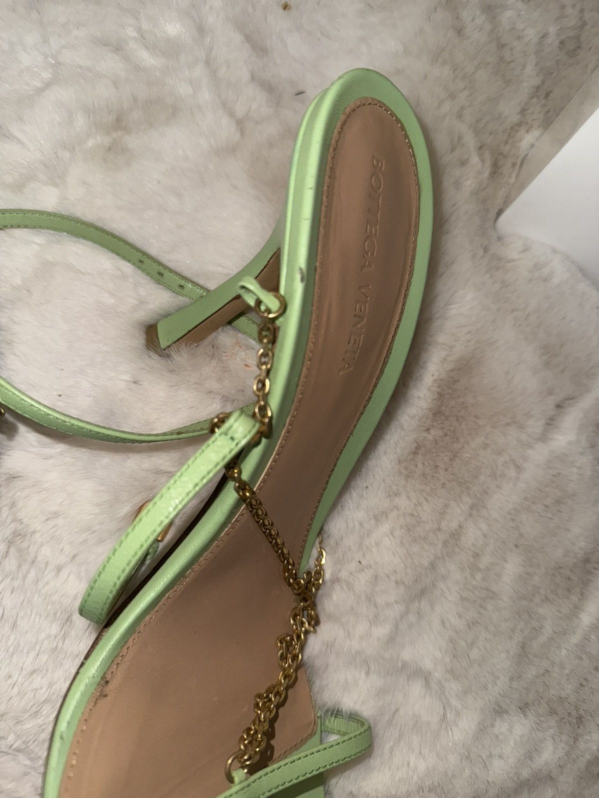 Bottega Veneta Bottega Veneta Stretch Chain Sandal in Pistachio Green Size US 9 / IT 39 - 7 Thumbnail