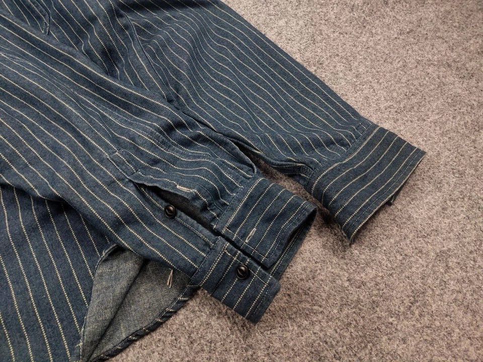 Japanese Brand Non Stock Flyer Japan Wabash Vent Hole Vintage Work Shirt Size L / US 10 / IT 46 - 9 Thumbnail